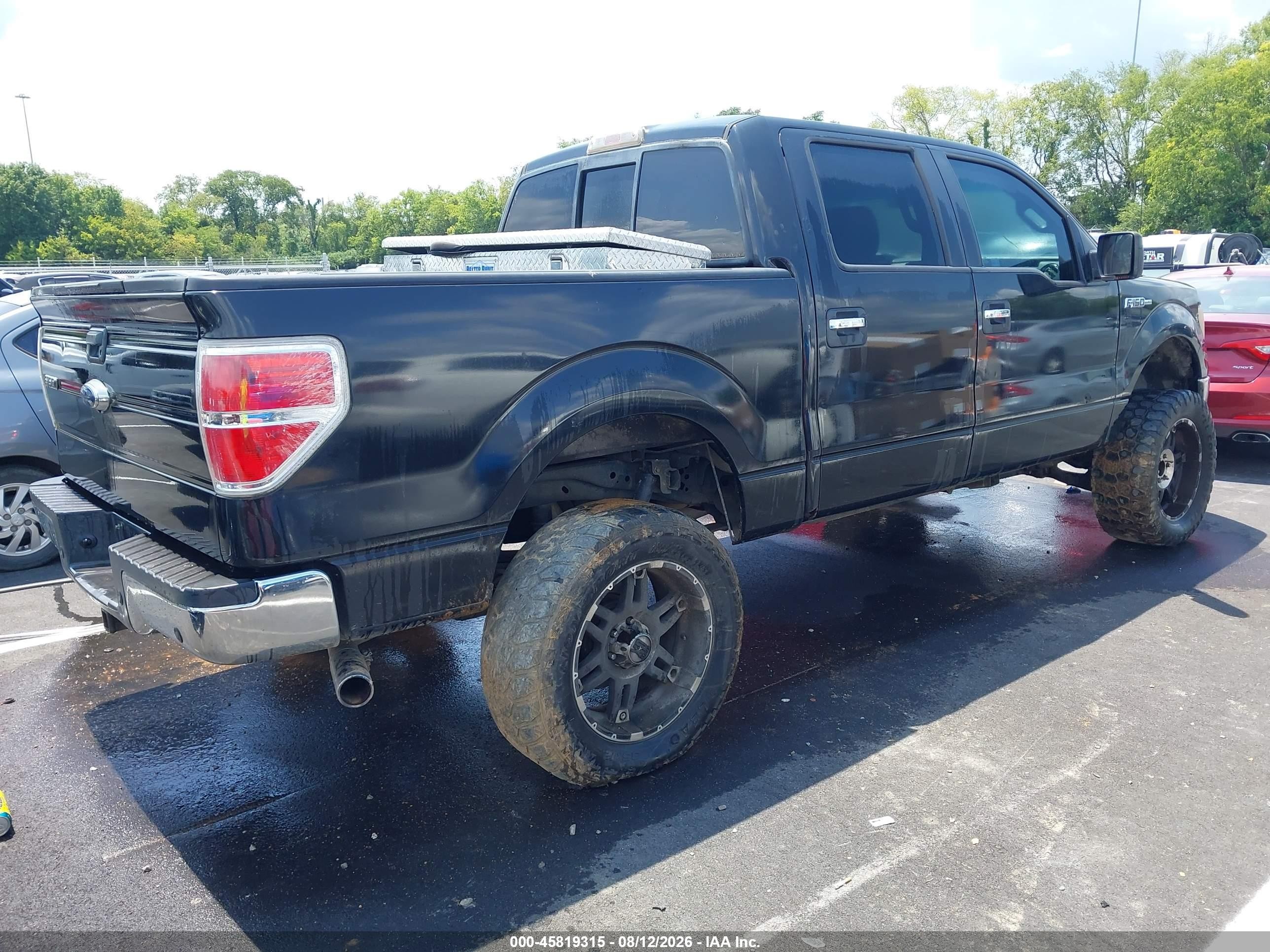 2012 Ford F-150 Xlt Black vin: 1FTFW1EF3CFB71869