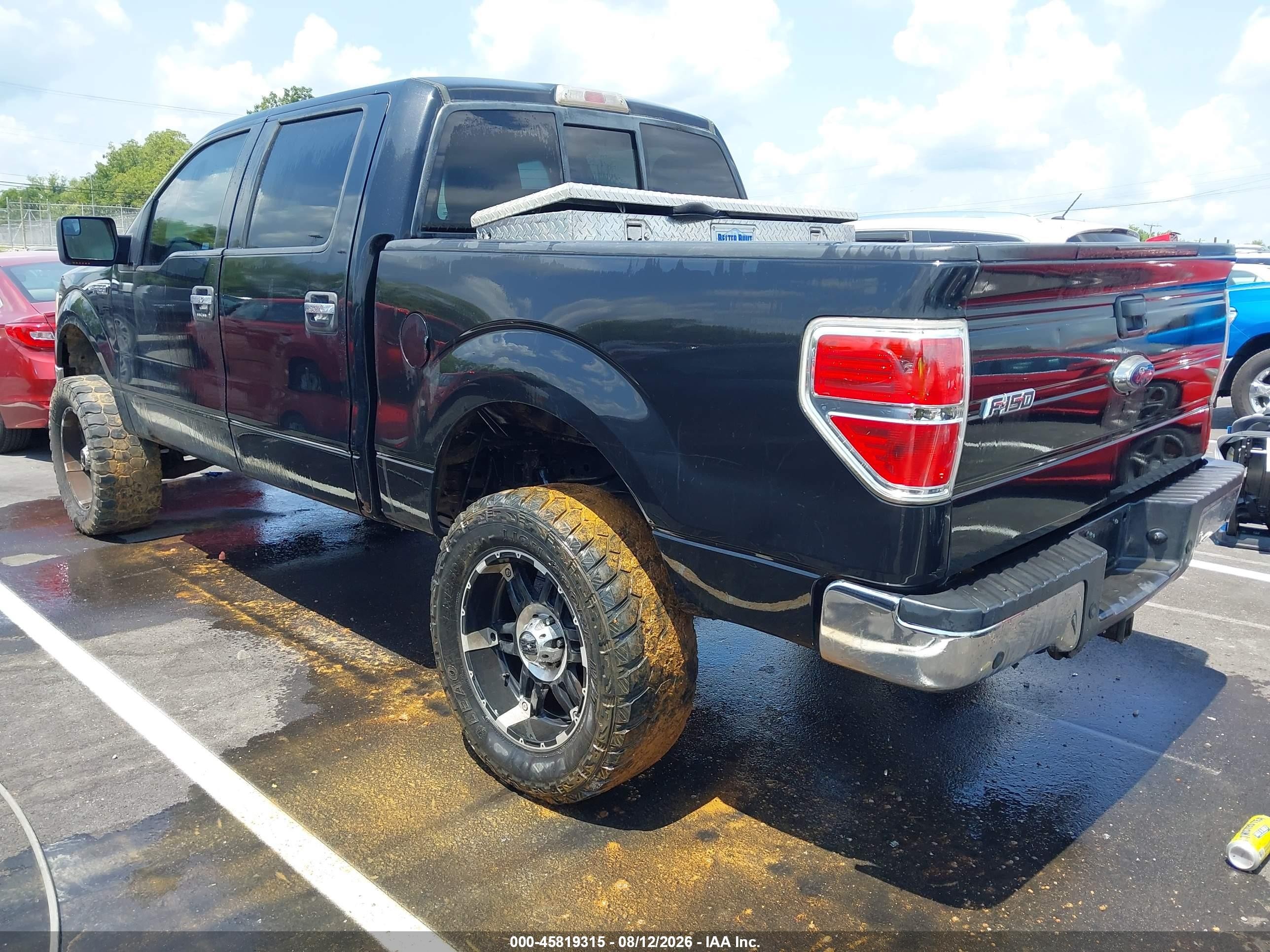 2012 Ford F-150 Xlt Black vin: 1FTFW1EF3CFB71869