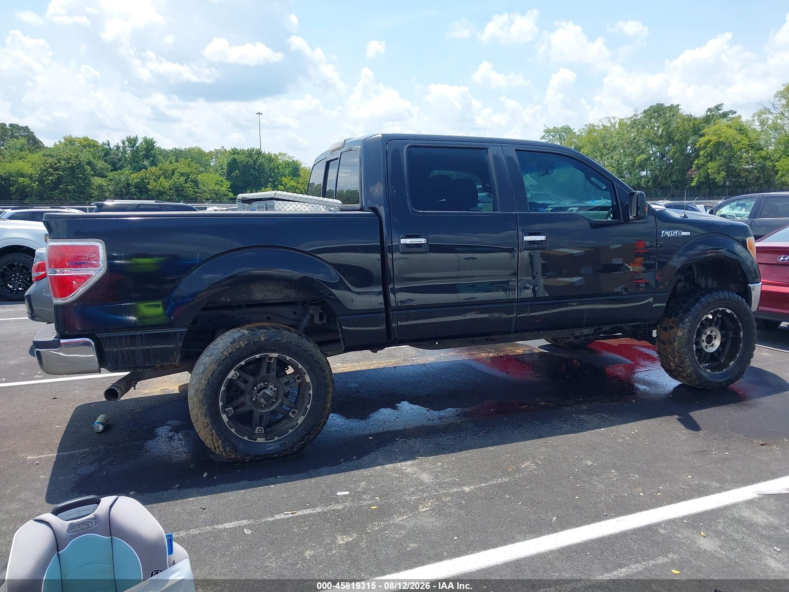 2012 Ford F-150 Xlt Black vin: 1FTFW1EF3CFB71869