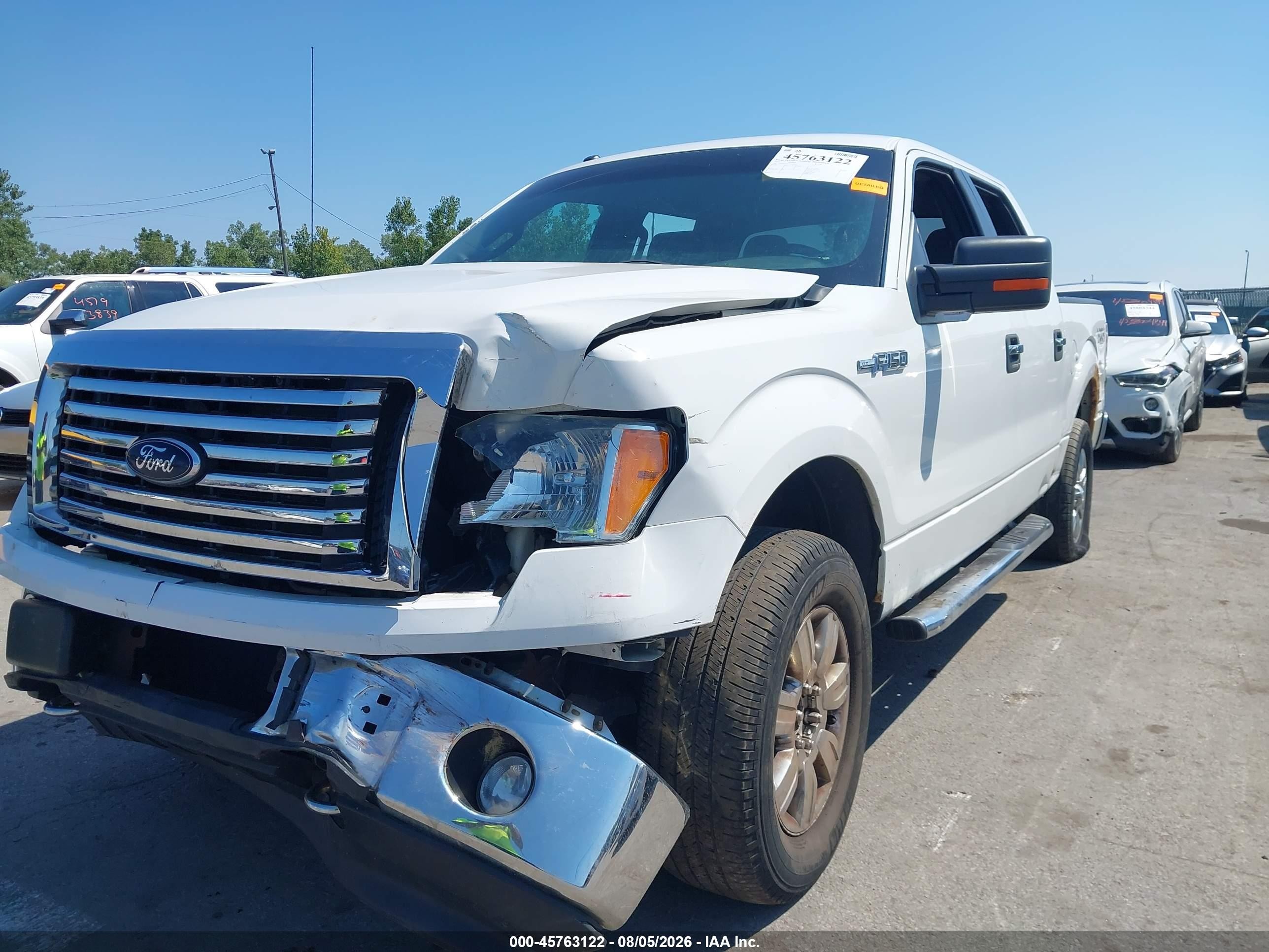 2012 Ford F-150 Xlt White vin: 1FTFW1EF3CFC32993