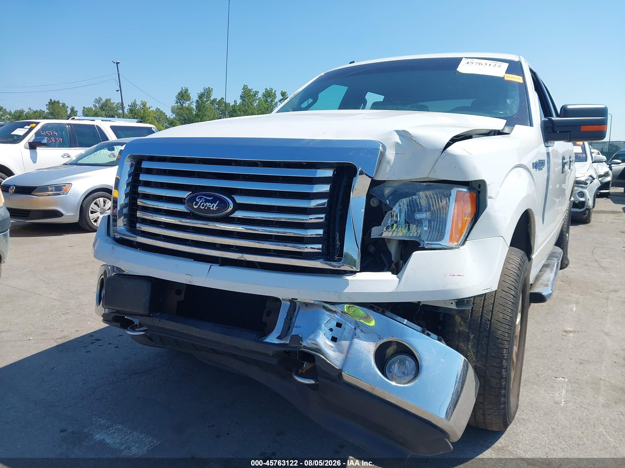 2012 Ford F-150 Xlt White vin: 1FTFW1EF3CFC32993