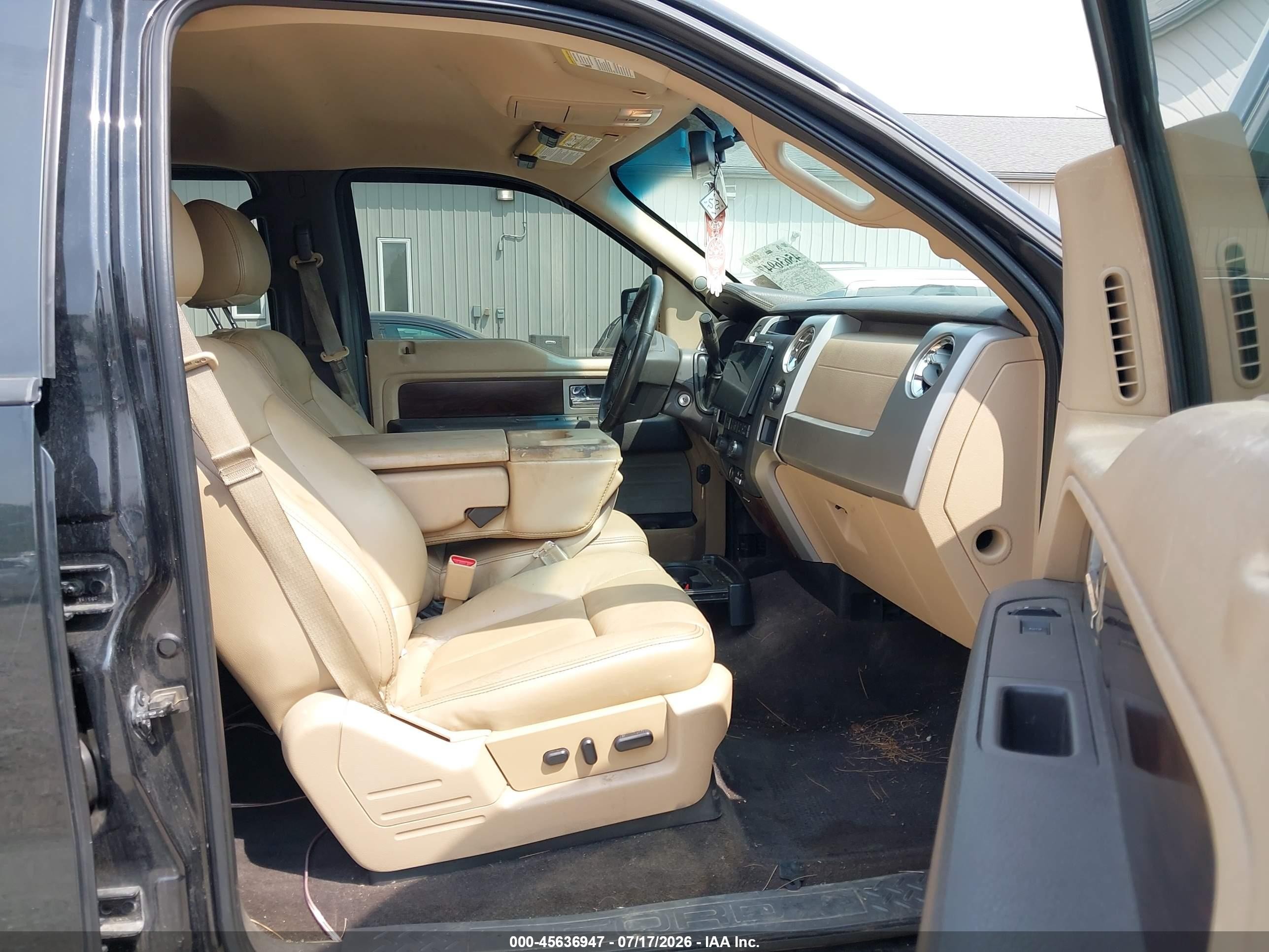 2012 Ford F-150 Lariat Black vin: 1FTFW1EF3CFC39538