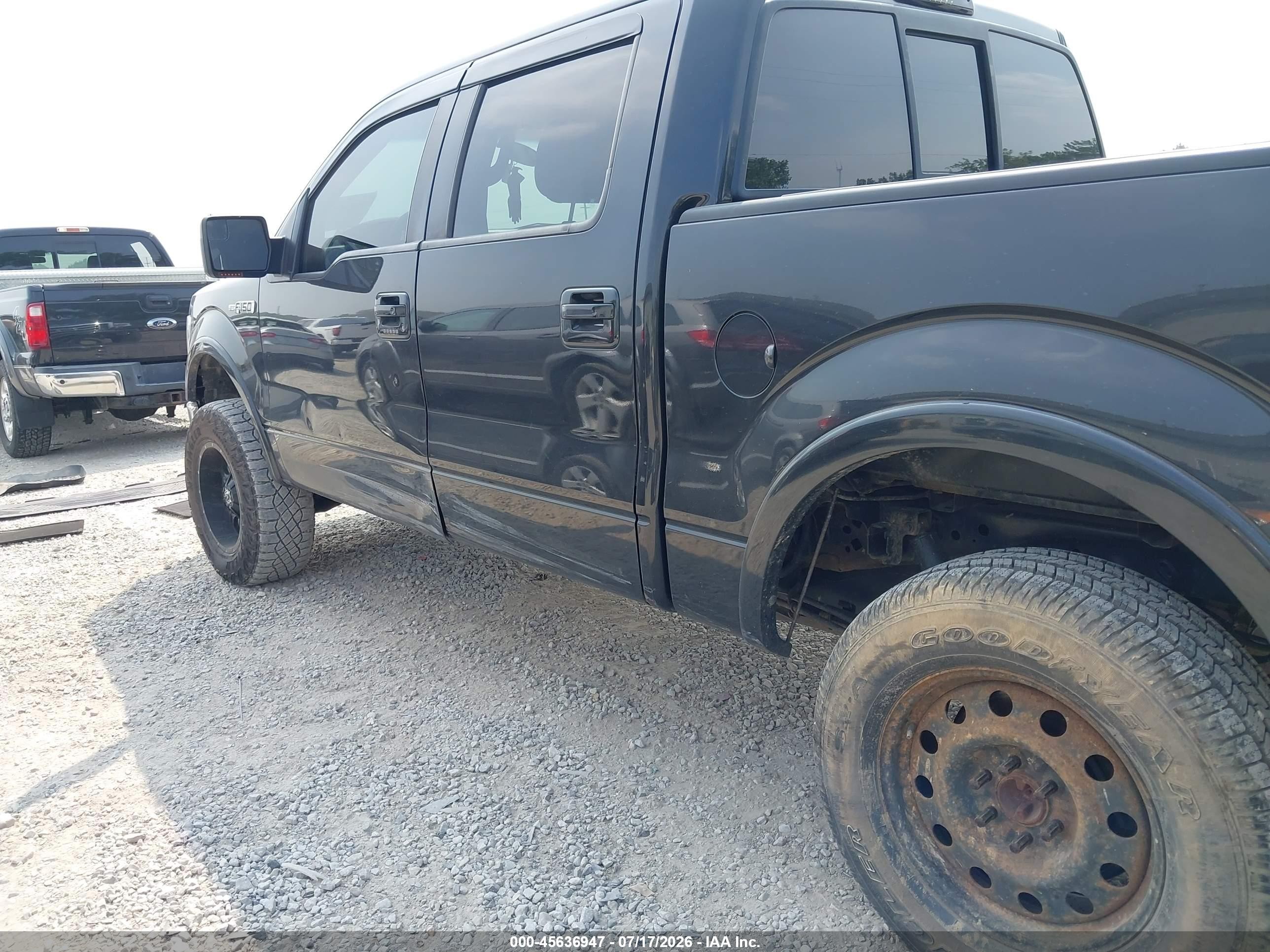 2012 Ford F-150 Lariat Black vin: 1FTFW1EF3CFC39538