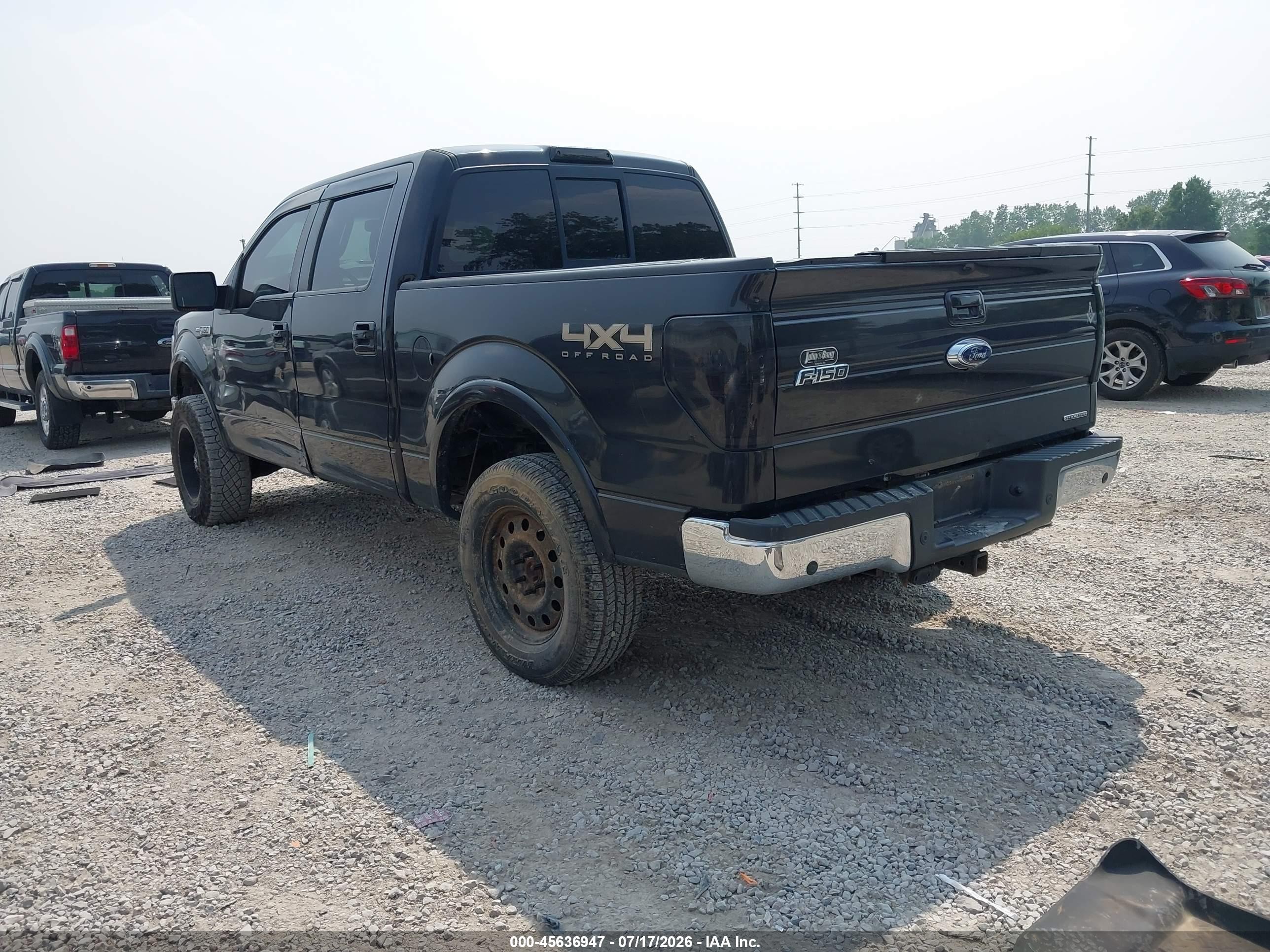 2012 Ford F-150 Lariat Black vin: 1FTFW1EF3CFC39538