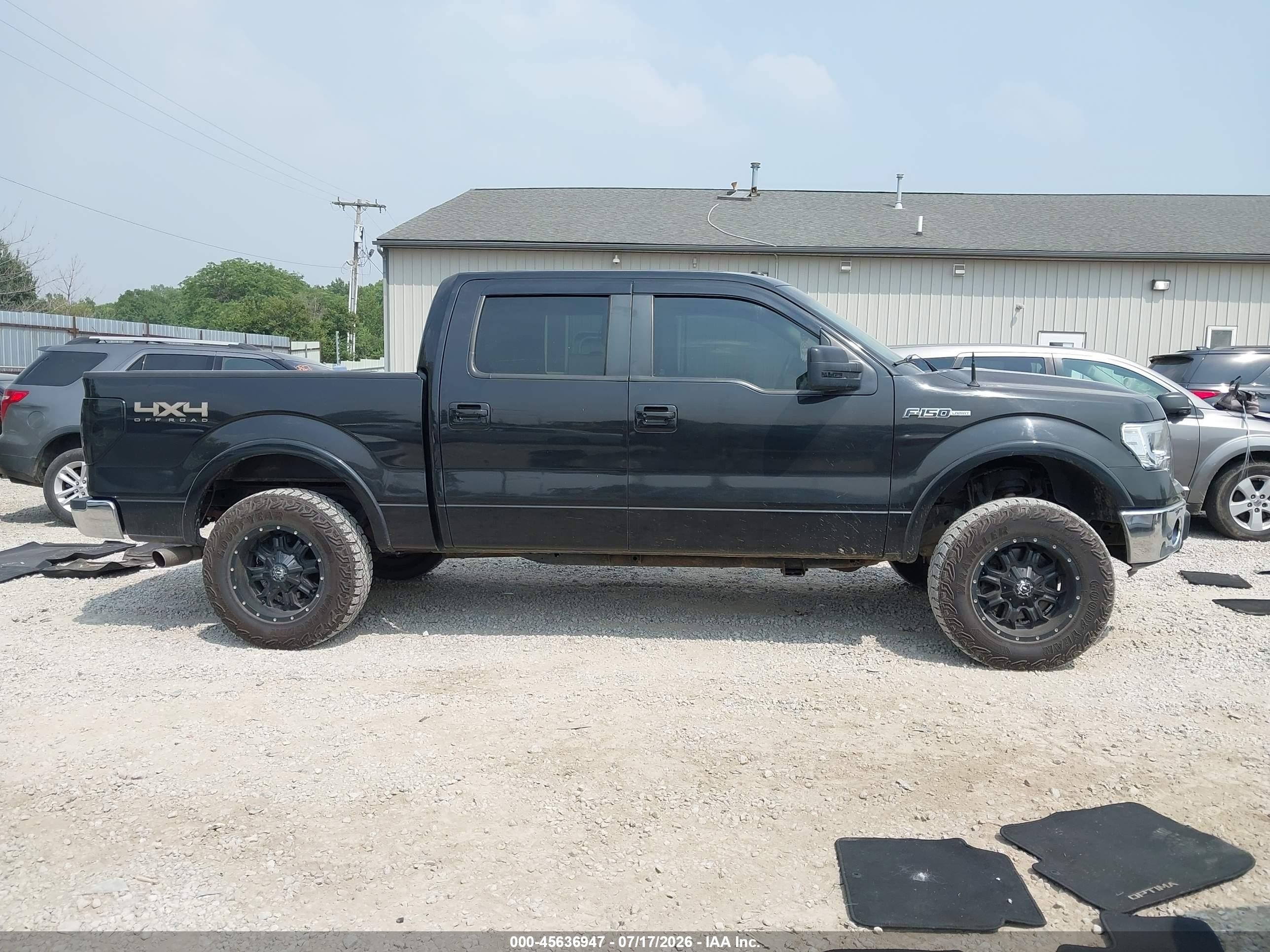 2012 Ford F-150 Lariat Black vin: 1FTFW1EF3CFC39538