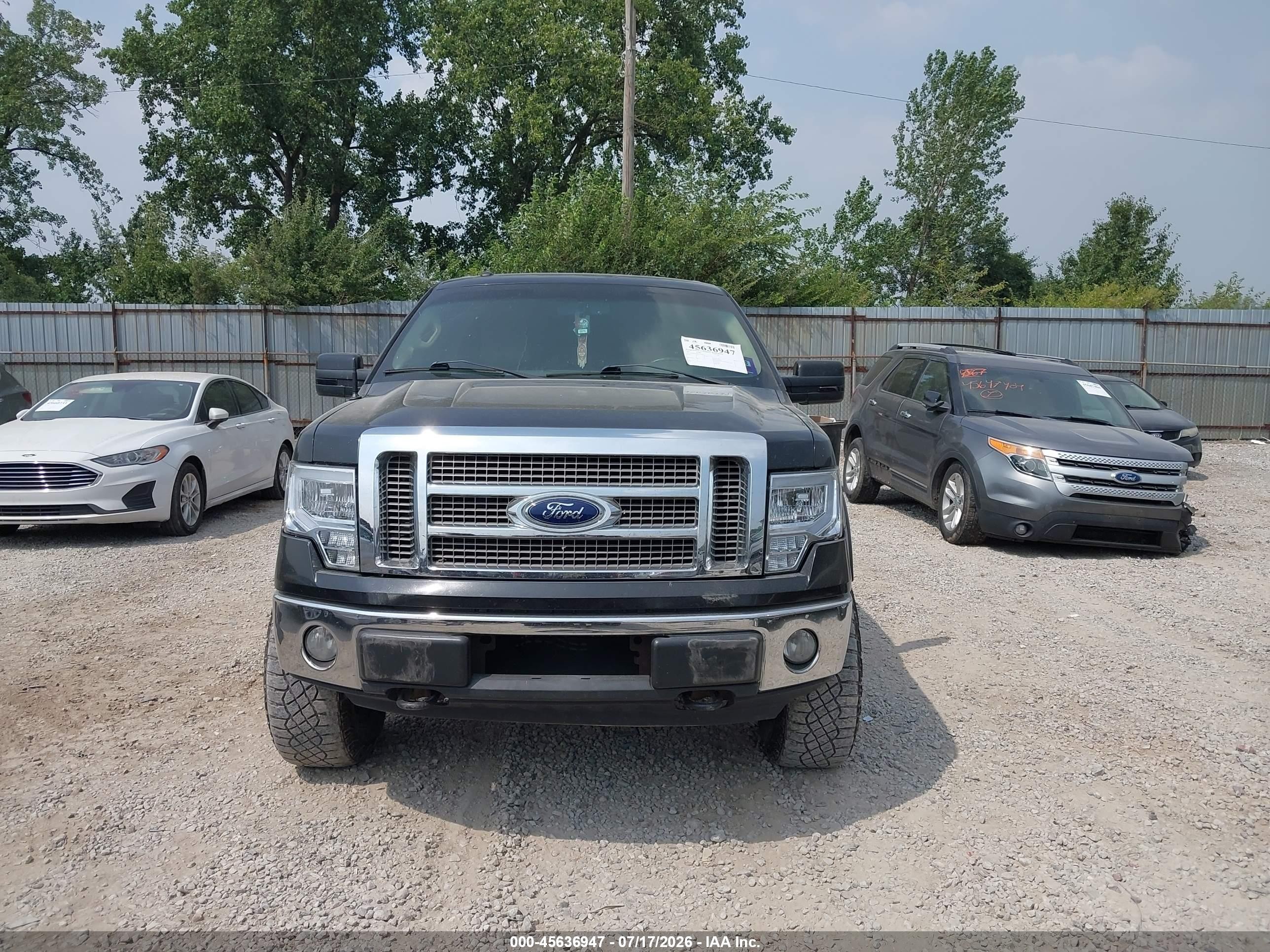2012 Ford F-150 Lariat Black vin: 1FTFW1EF3CFC39538