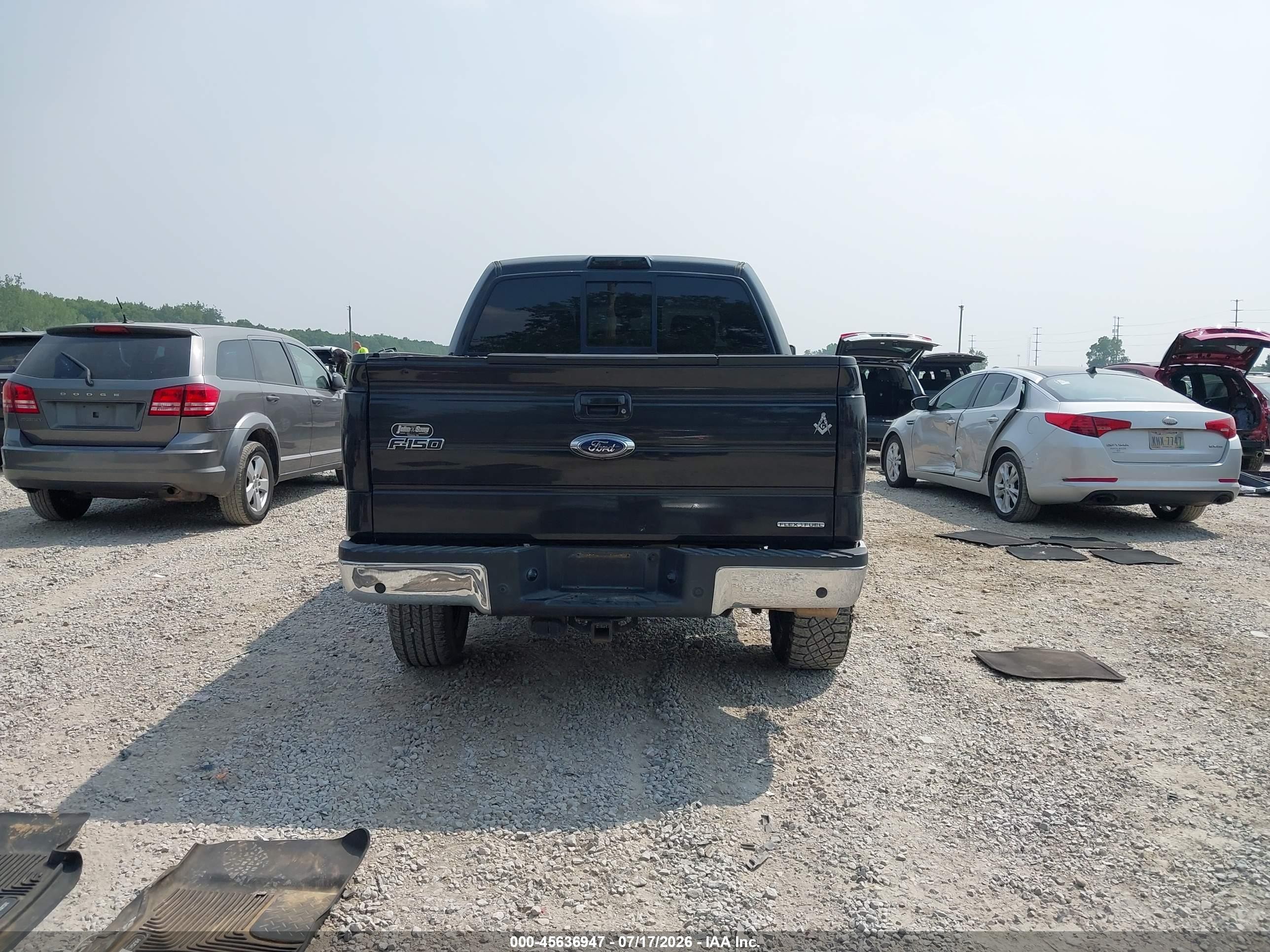 2012 Ford F-150 Lariat Black vin: 1FTFW1EF3CFC39538