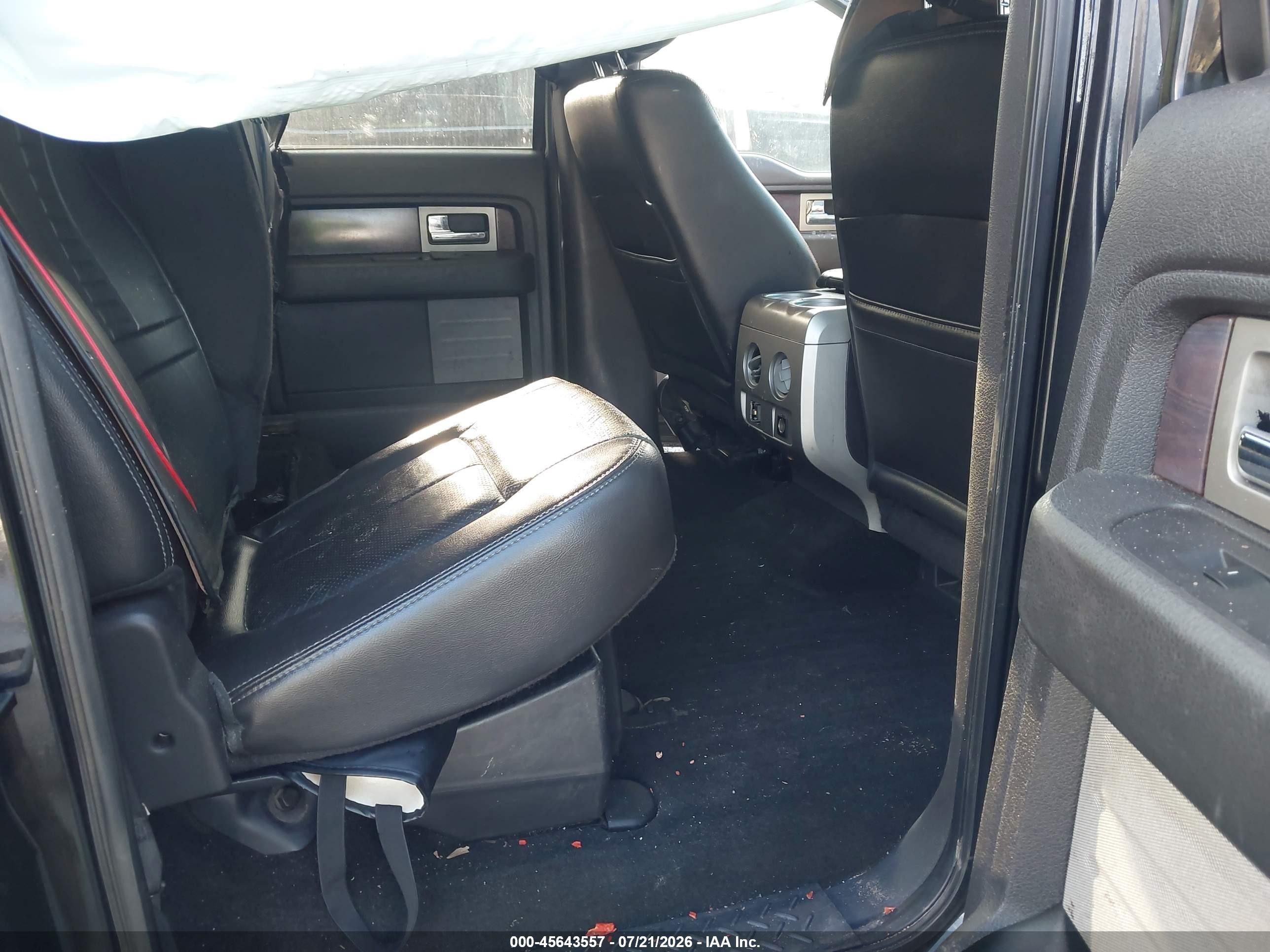 2012 Ford F-150 Lariat Black vin: 1FTFW1EF3CFC55111