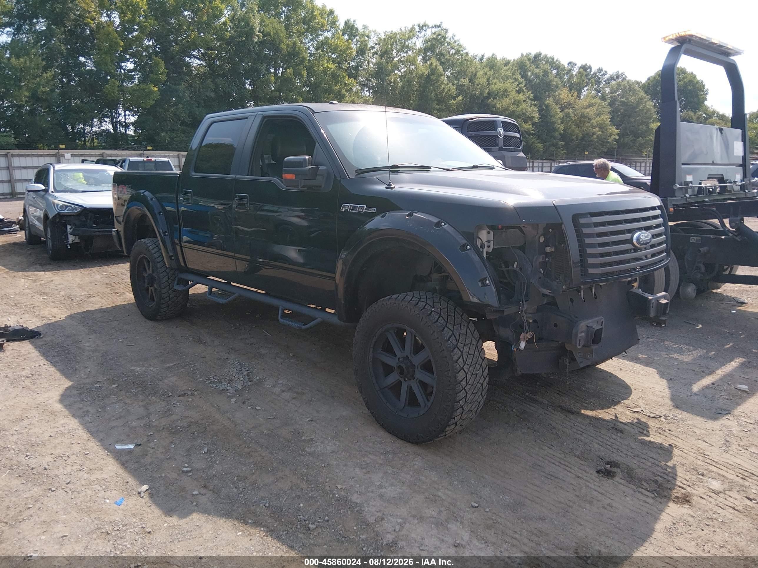 2012 Ford F-150 Fx4 Black vin: 1FTFW1EF3CKE18654