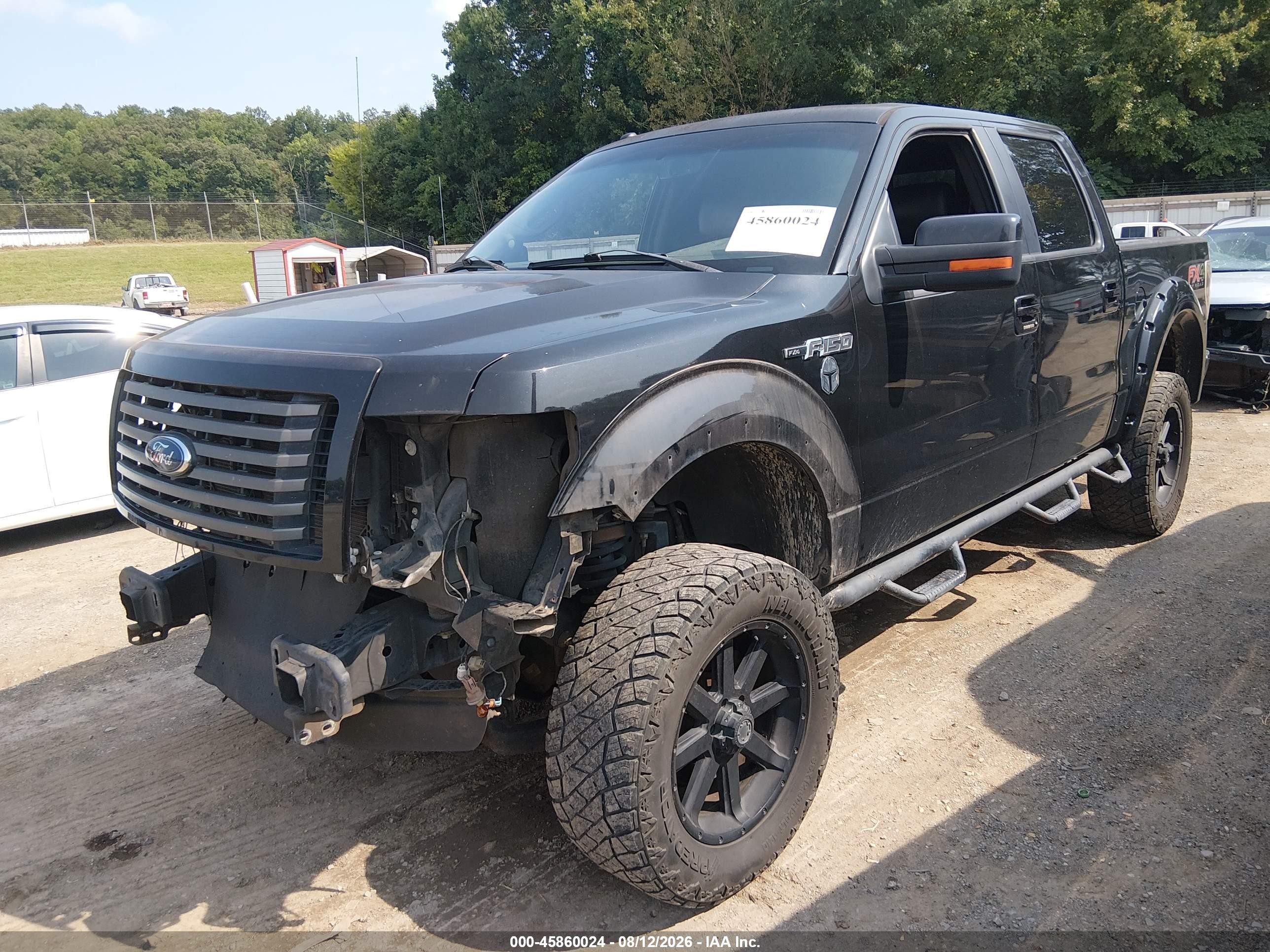 2012 Ford F-150 Fx4 Black vin: 1FTFW1EF3CKE18654
