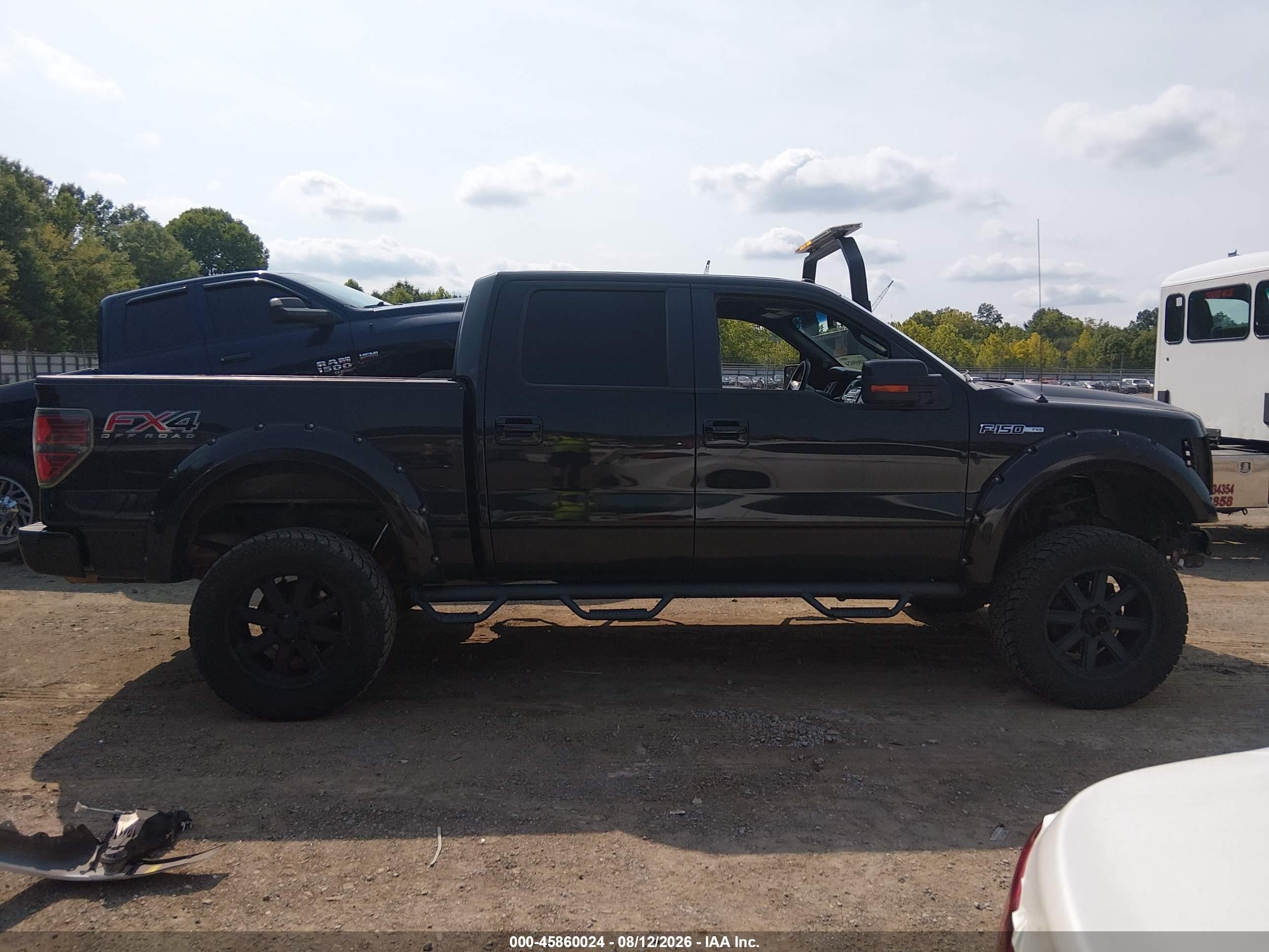 2012 Ford F-150 Fx4 Black vin: 1FTFW1EF3CKE18654