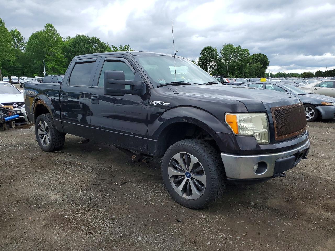 2013 Ford F150 Supercrew Black vin: 1FTFW1EF3DFA62653