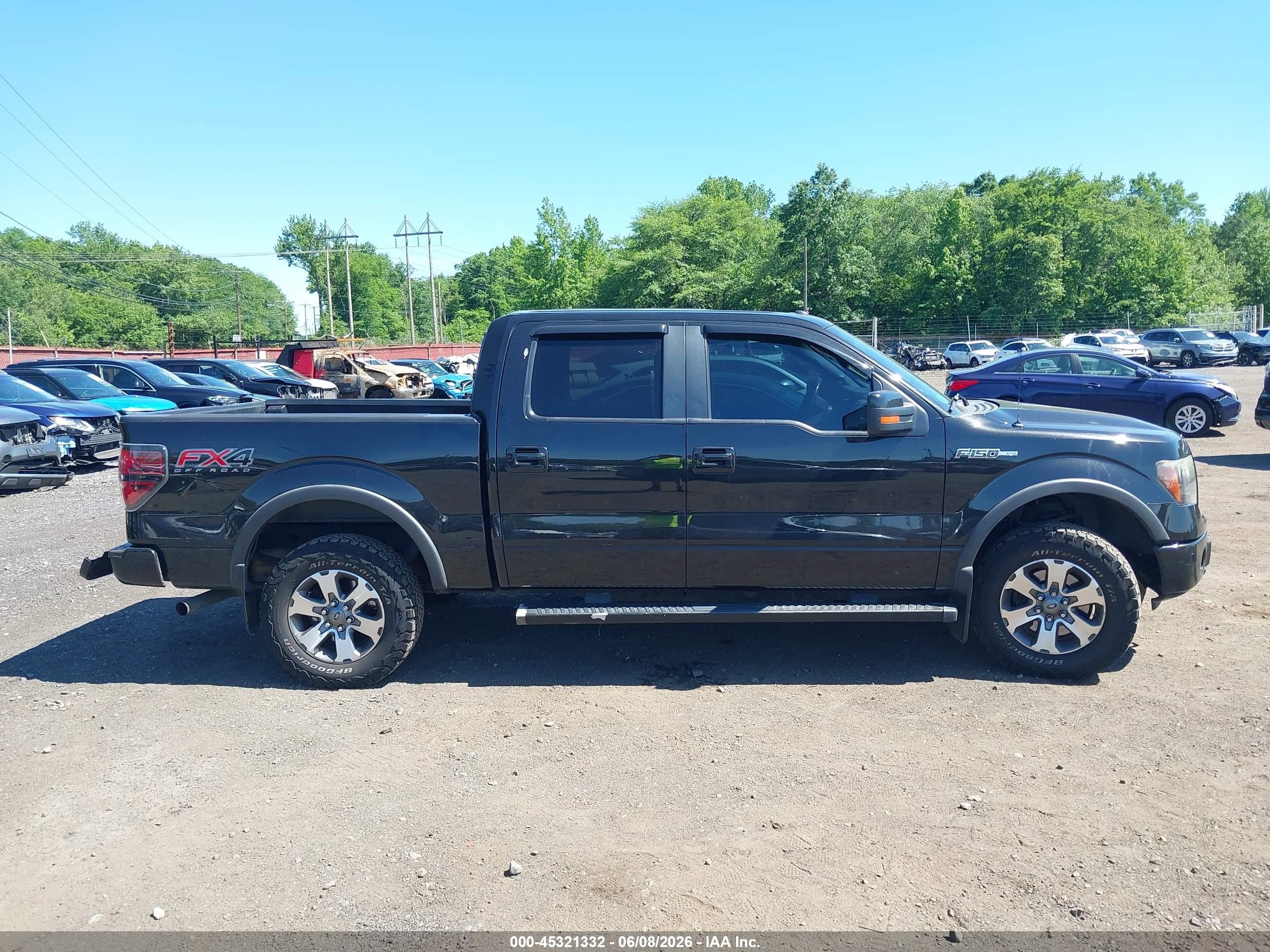 2013 Ford F-150 Fx4 Black vin: 1FTFW1EF3DFA71143