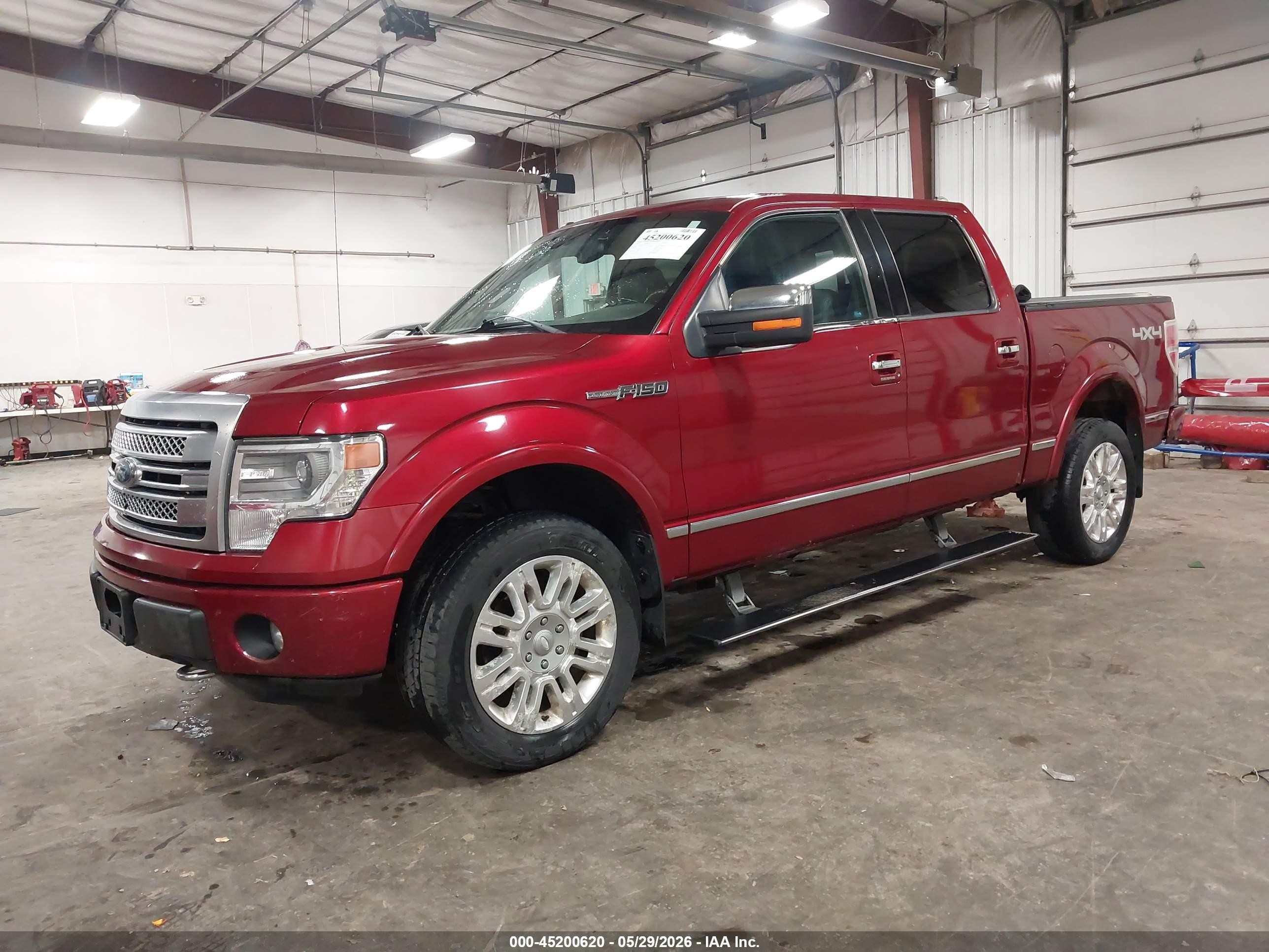 2013 Ford F-150 Platinum Красный vin: 1FTFW1EF3DFC04953