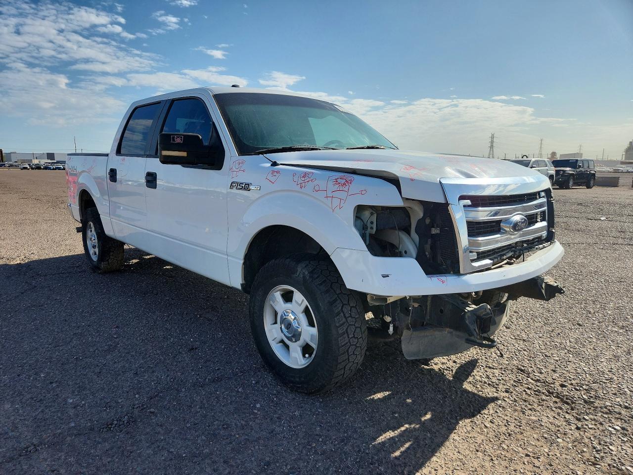 2013 Ford F150 Supercrew White vin: 1FTFW1EF3DFE07101
