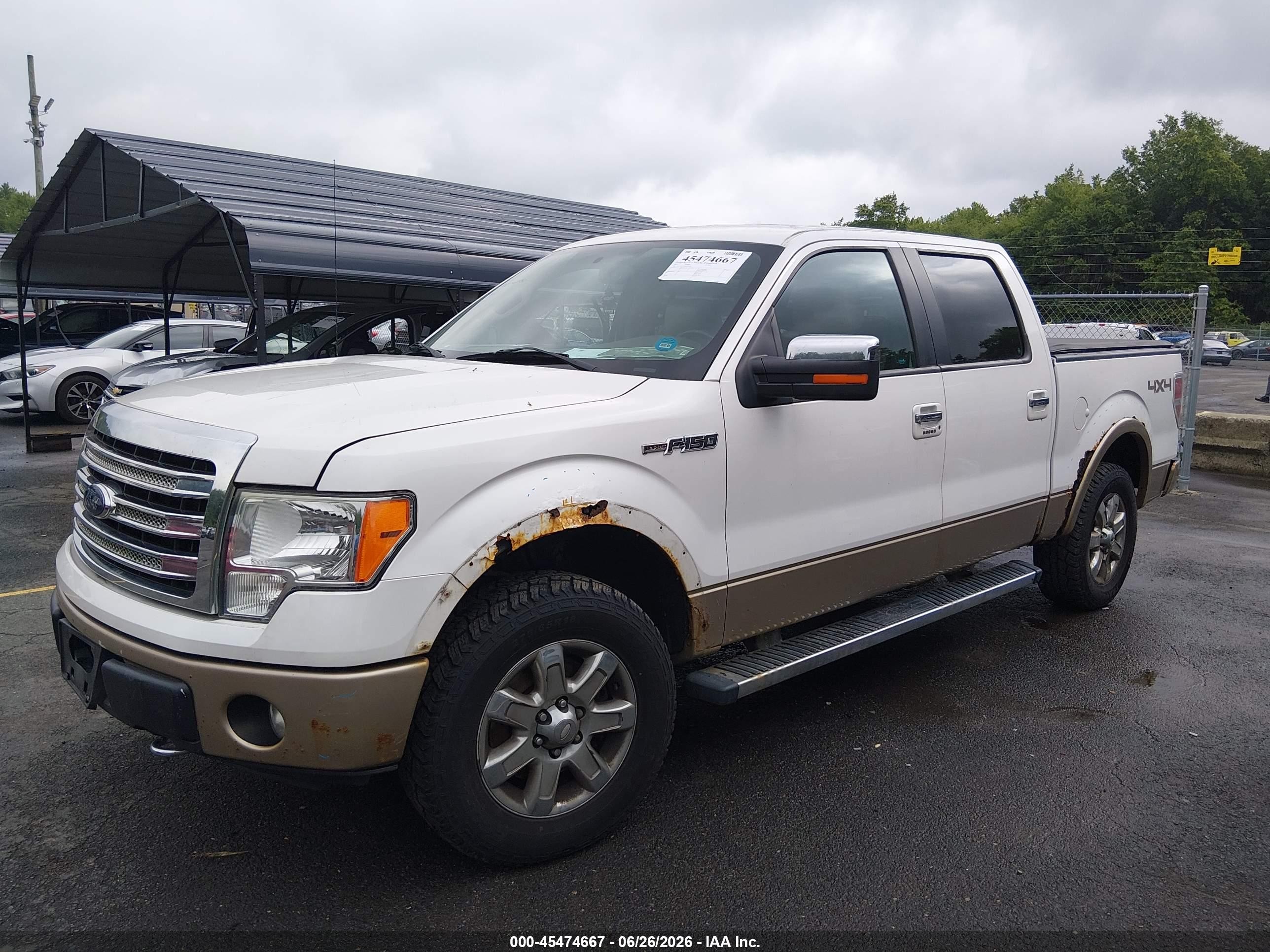 2013 Ford F-150 Fx4/king Ranch/lariat/platinum/xl/xlt White vin: 1FTFW1EF3DKD50745