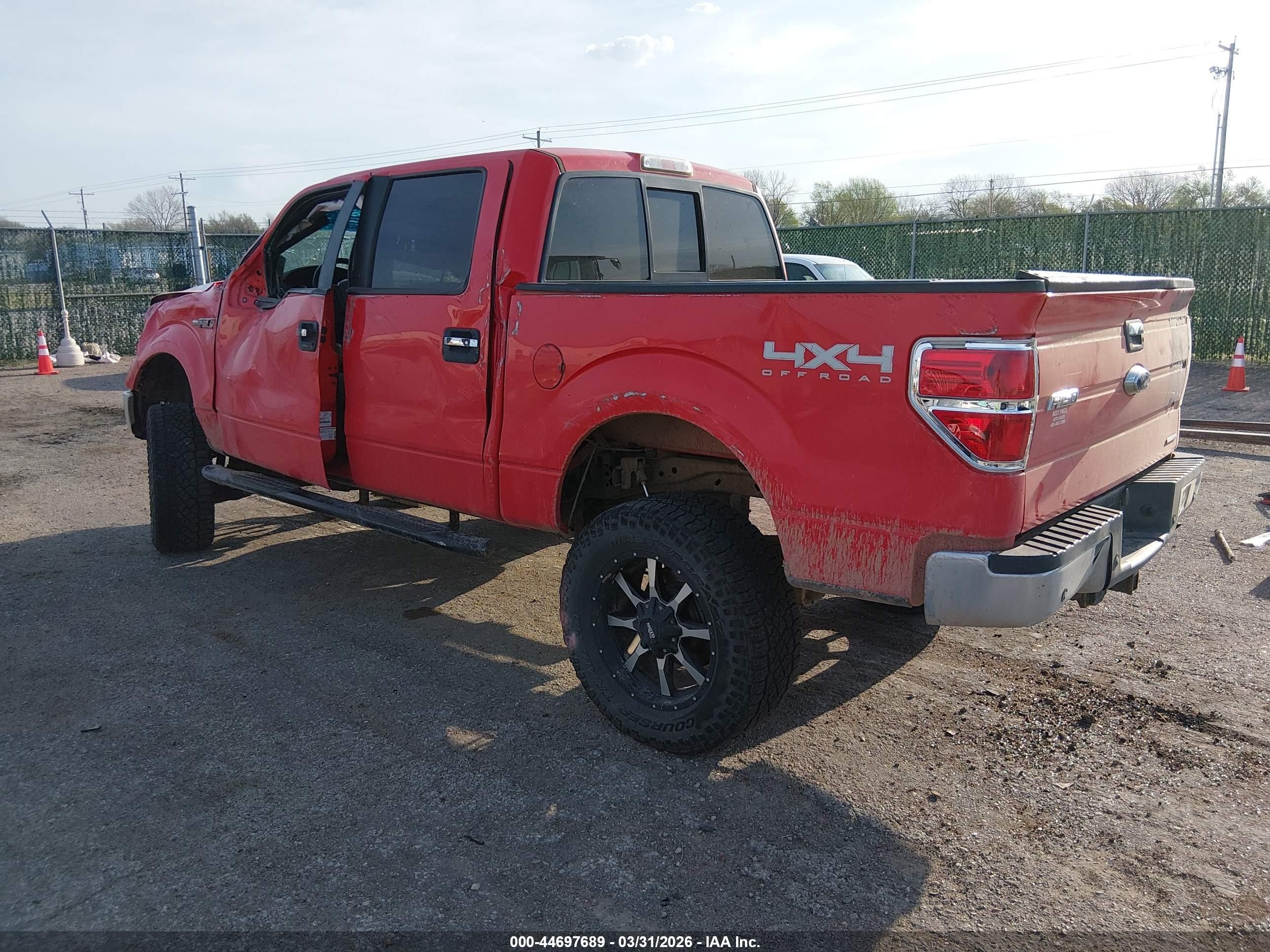 2013 Ford F-150 Xlt Red vin: 1FTFW1EF3DKE44477