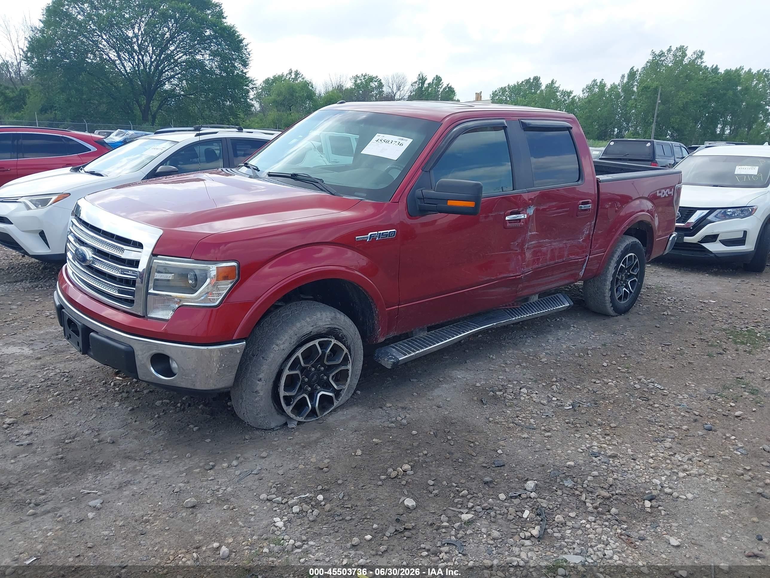 2013 Ford F-150 Fx4/king Ranch/lariat/platinum/xl/xlt Red vin: 1FTFW1EF3DKE44947