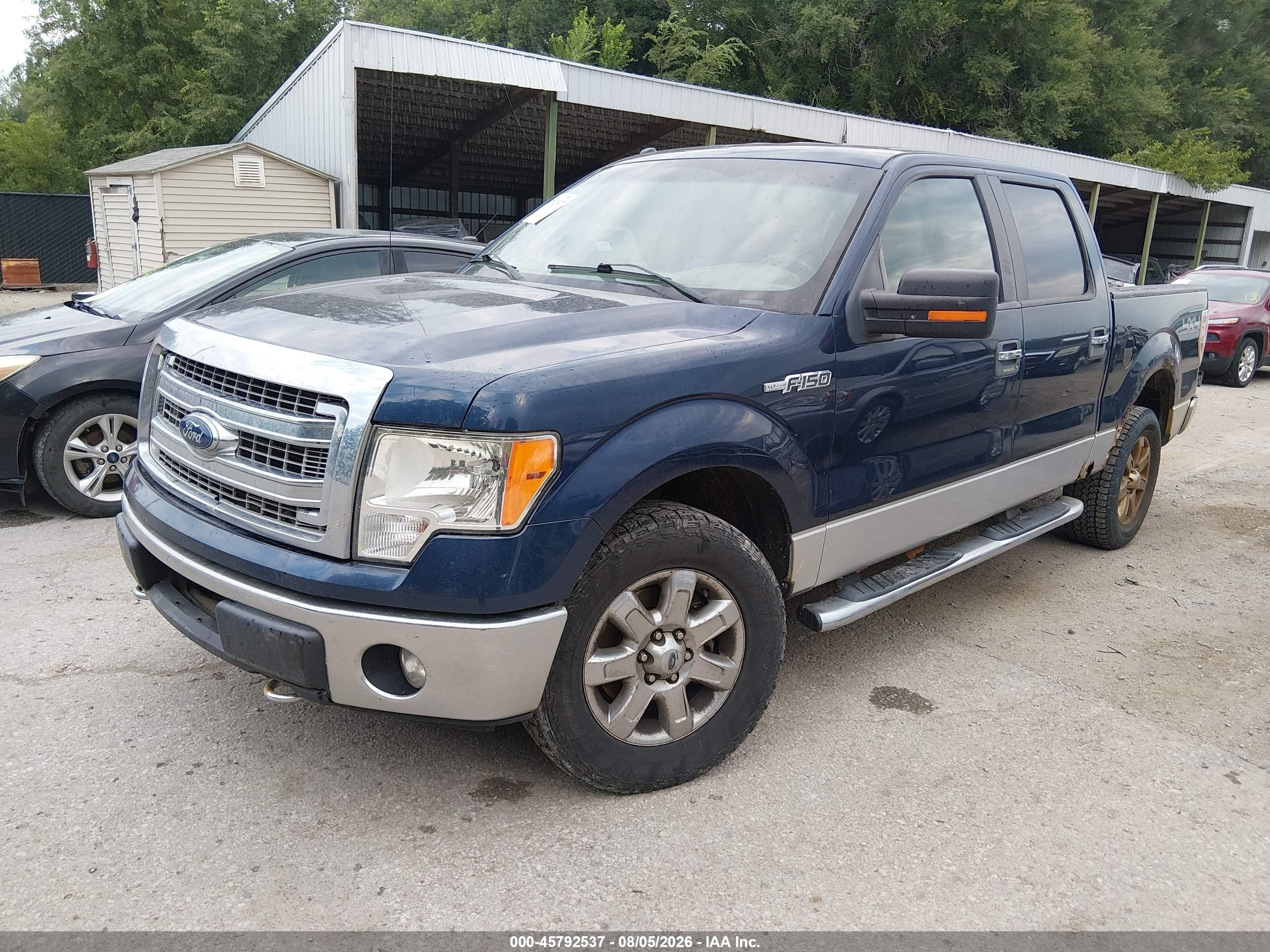 2013 Ford F-150 Xlt Blue vin: 1FTFW1EF3DKE75485