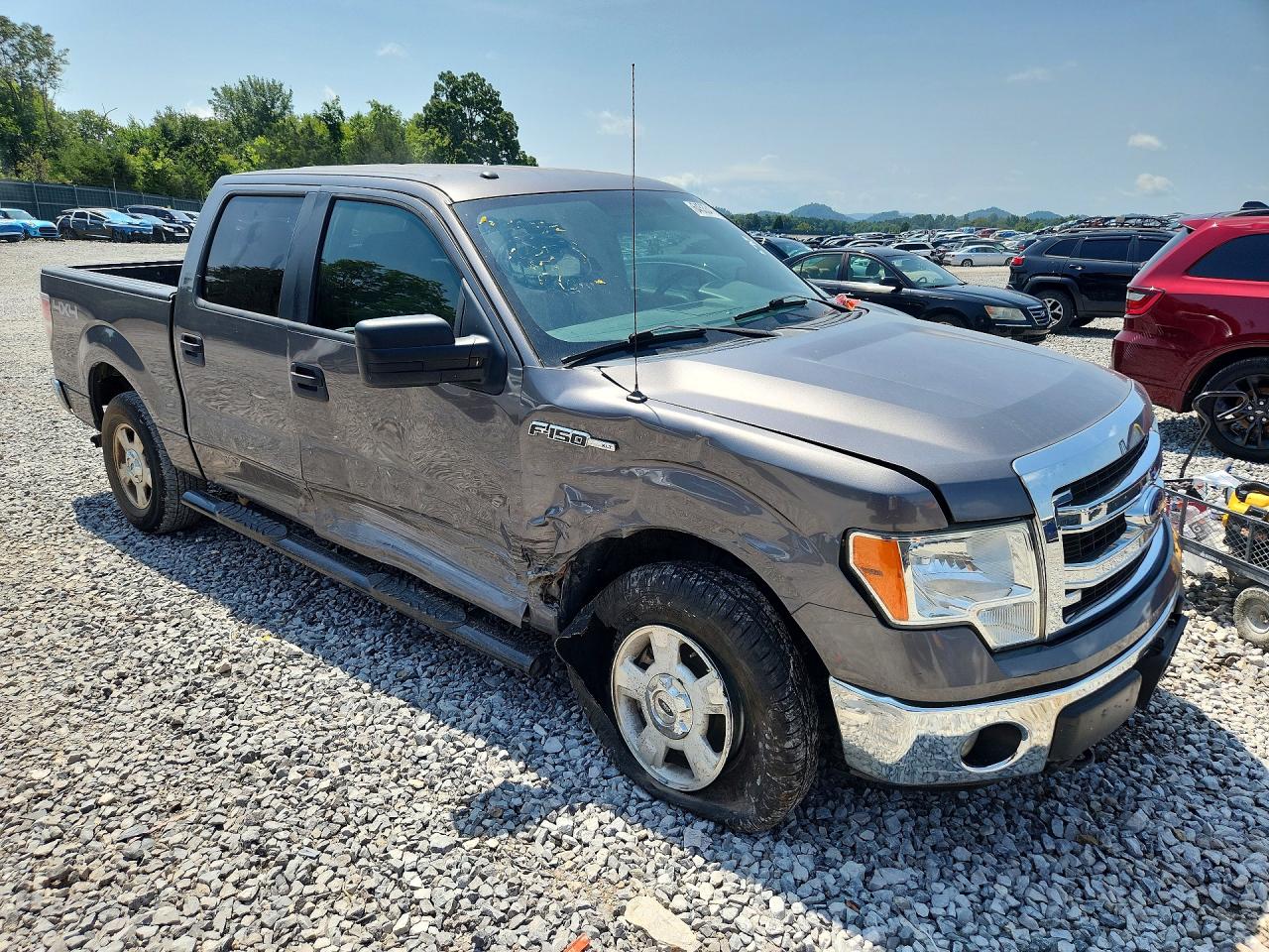 2014 Ford F150 Supercrew Gray vin: 1FTFW1EF3EFA34661
