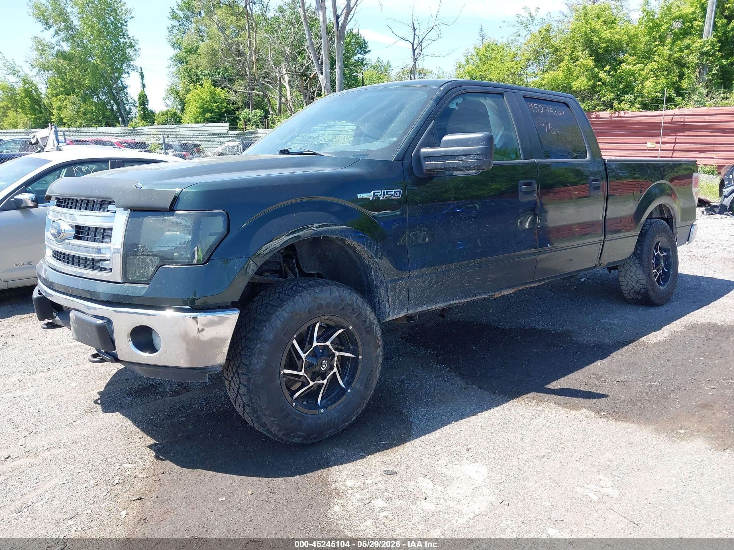 2014 Ford F-150 Xlt Green vin: 1FTFW1EF3EFC53426