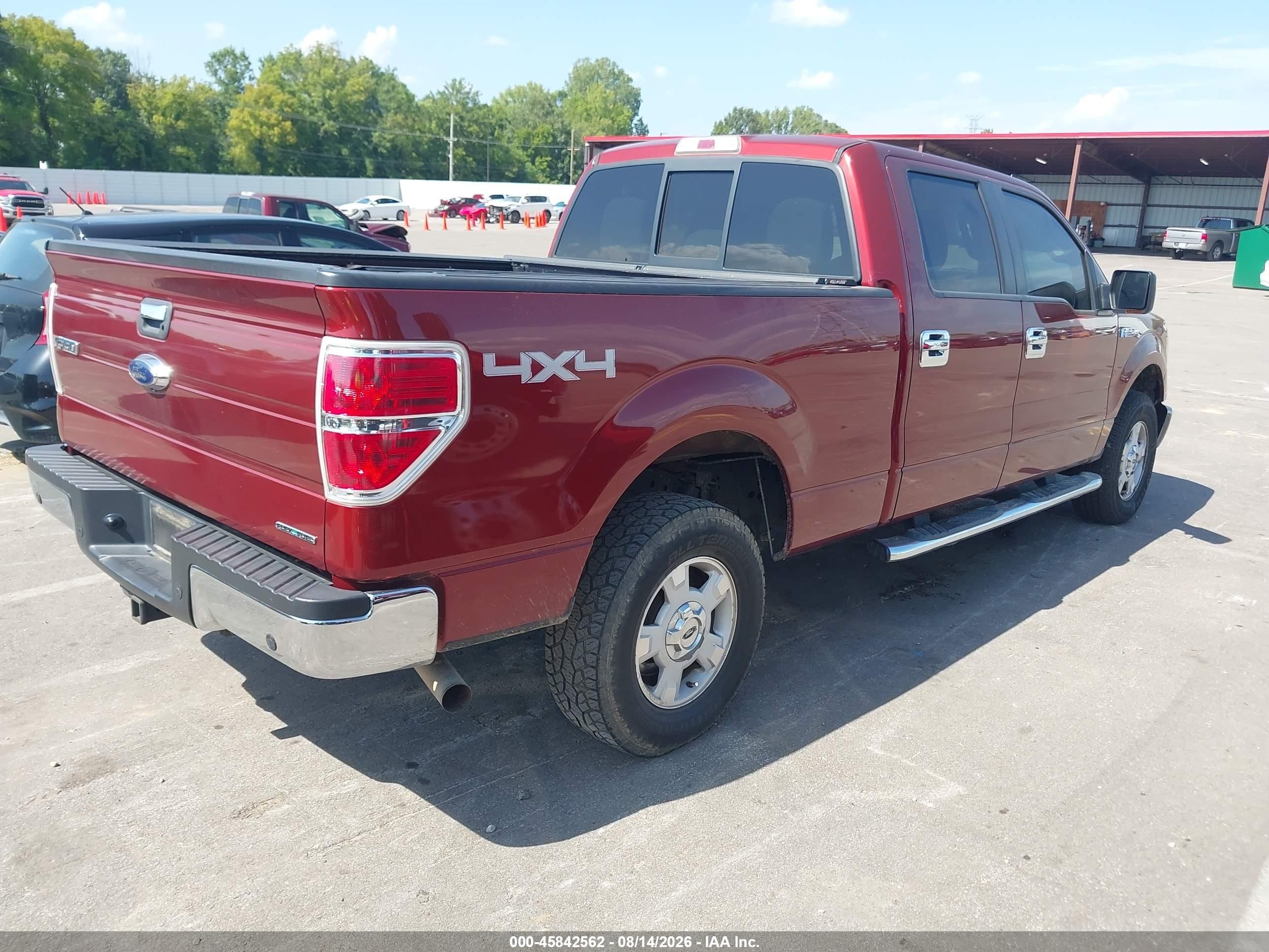2014 Ford F-150 Xlt Burgundy vin: 1FTFW1EF3EKD41240