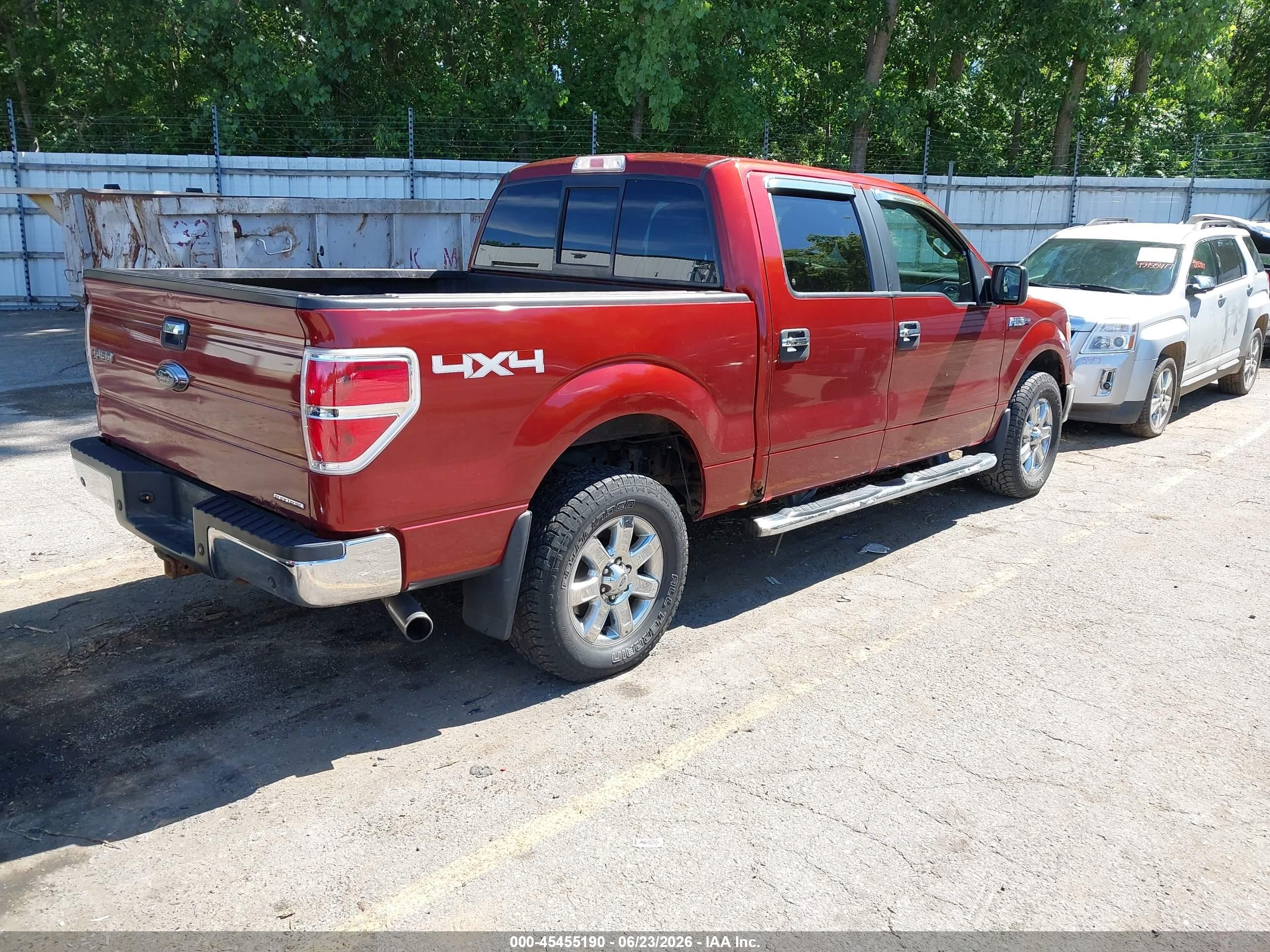 2014 Ford F-150 Xlt Red vin: 1FTFW1EF3EKD90325