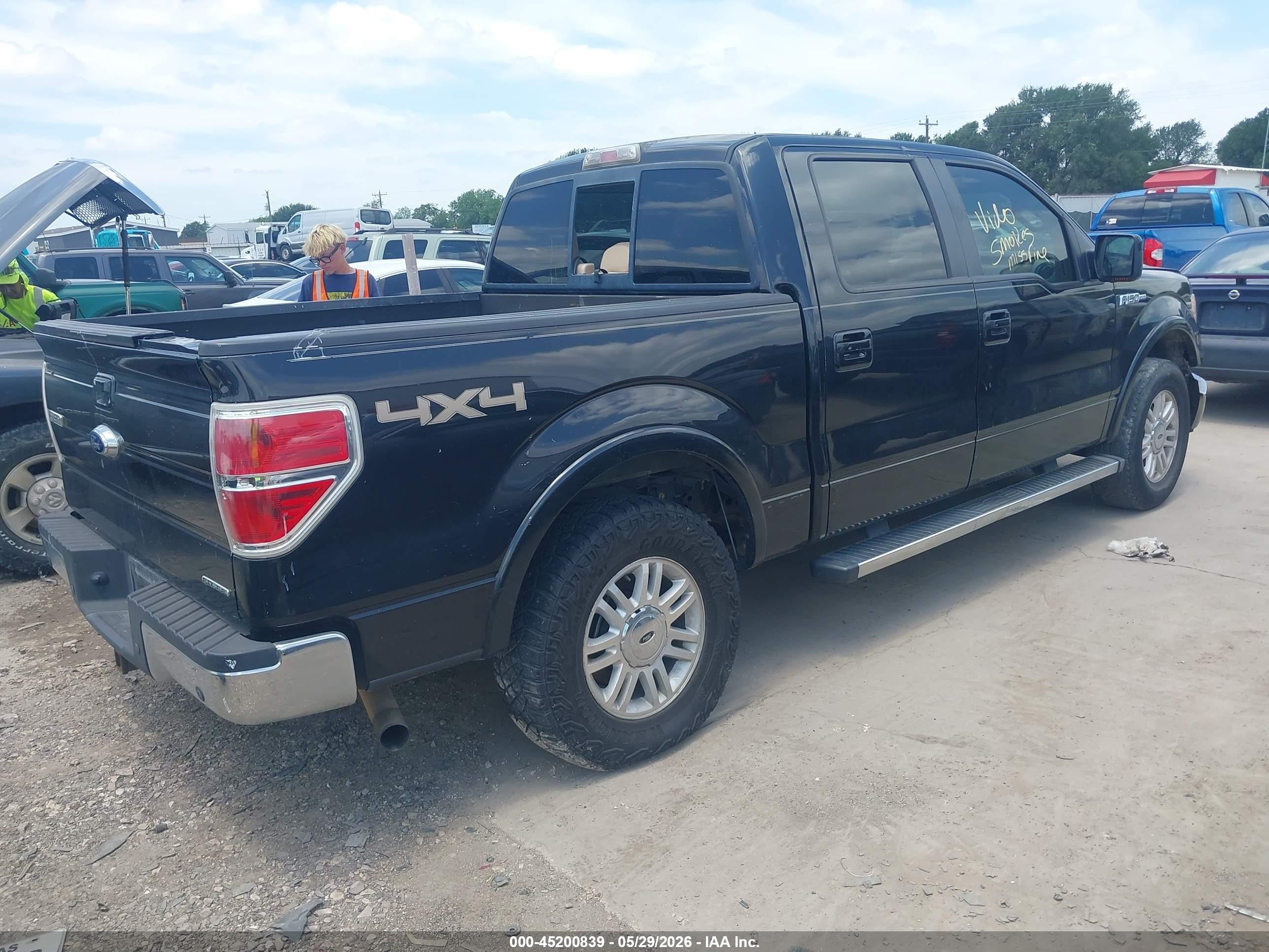 2014 Ford F-150 Lariat Black vin: 1FTFW1EF3EKD99526
