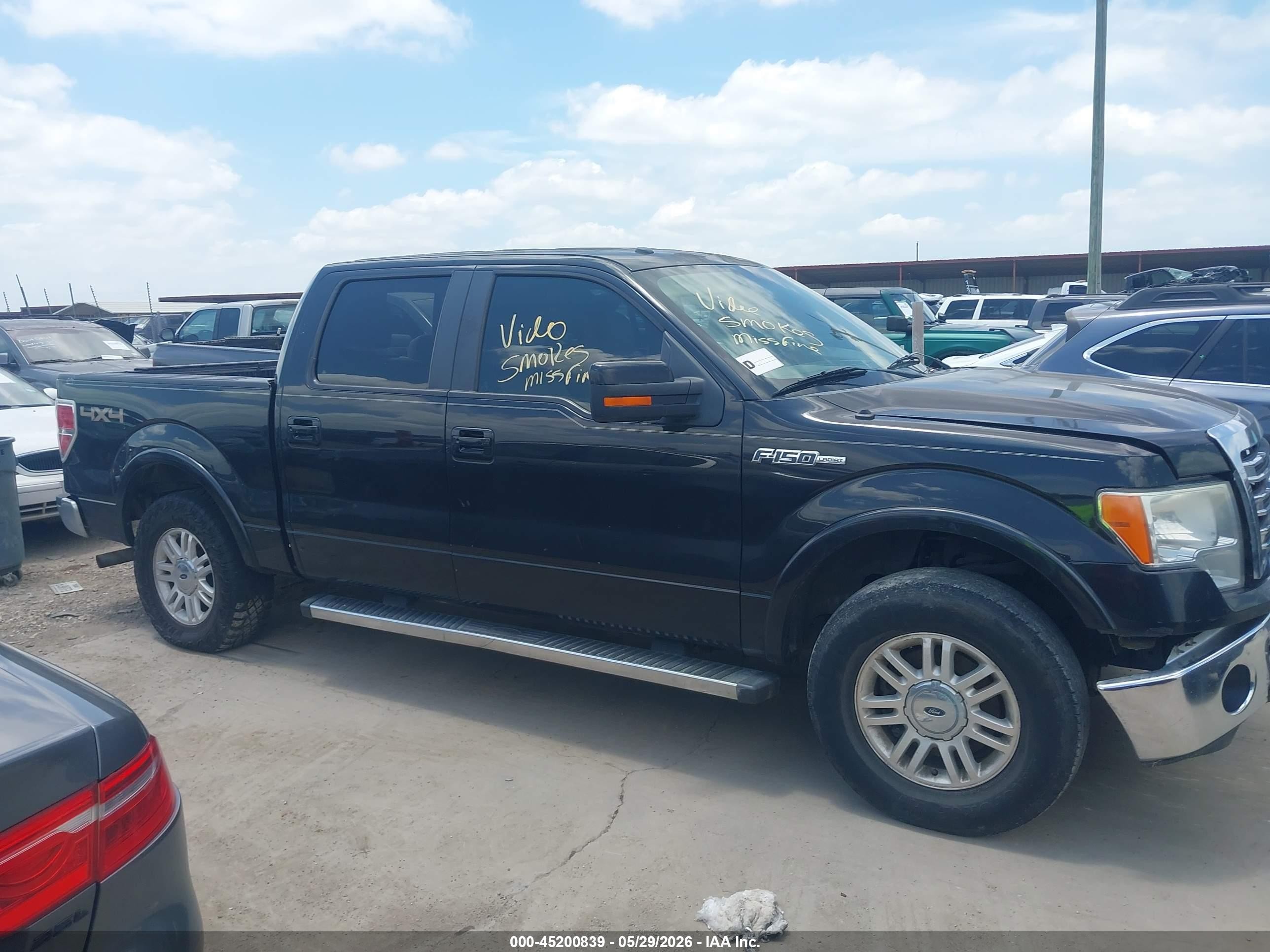 2014 Ford F-150 Lariat Black vin: 1FTFW1EF3EKD99526