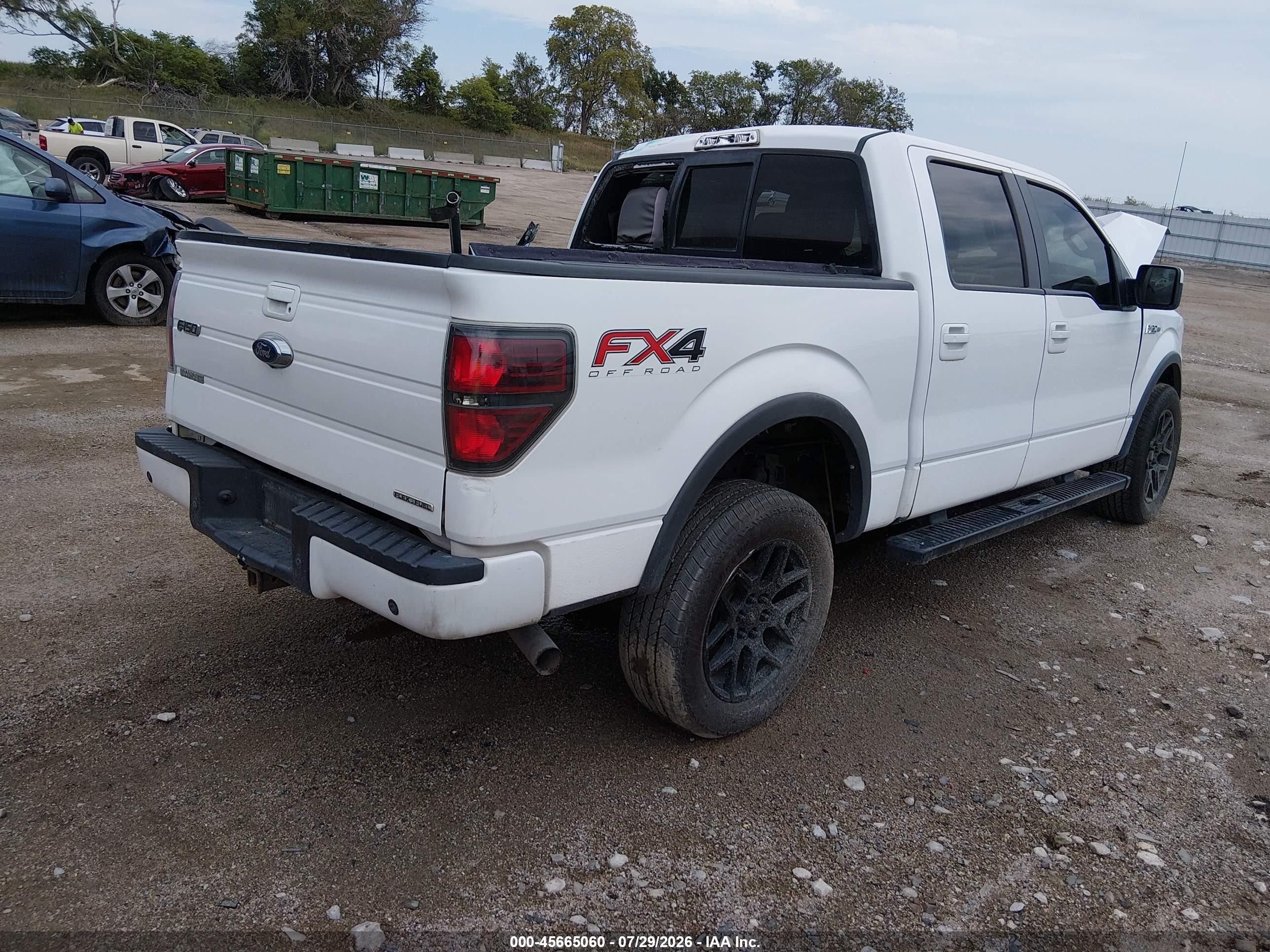 2014 Ford F-150 Fx4 White vin: 1FTFW1EF3EKE32041