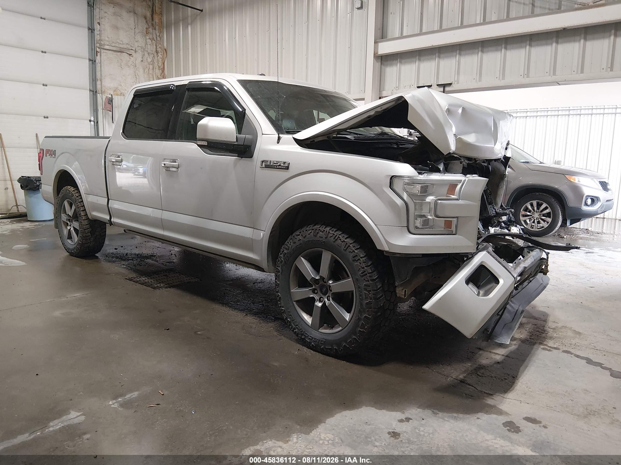2015 Ford F-150 Lariat Silver vin: 1FTFW1EF3FFB34518