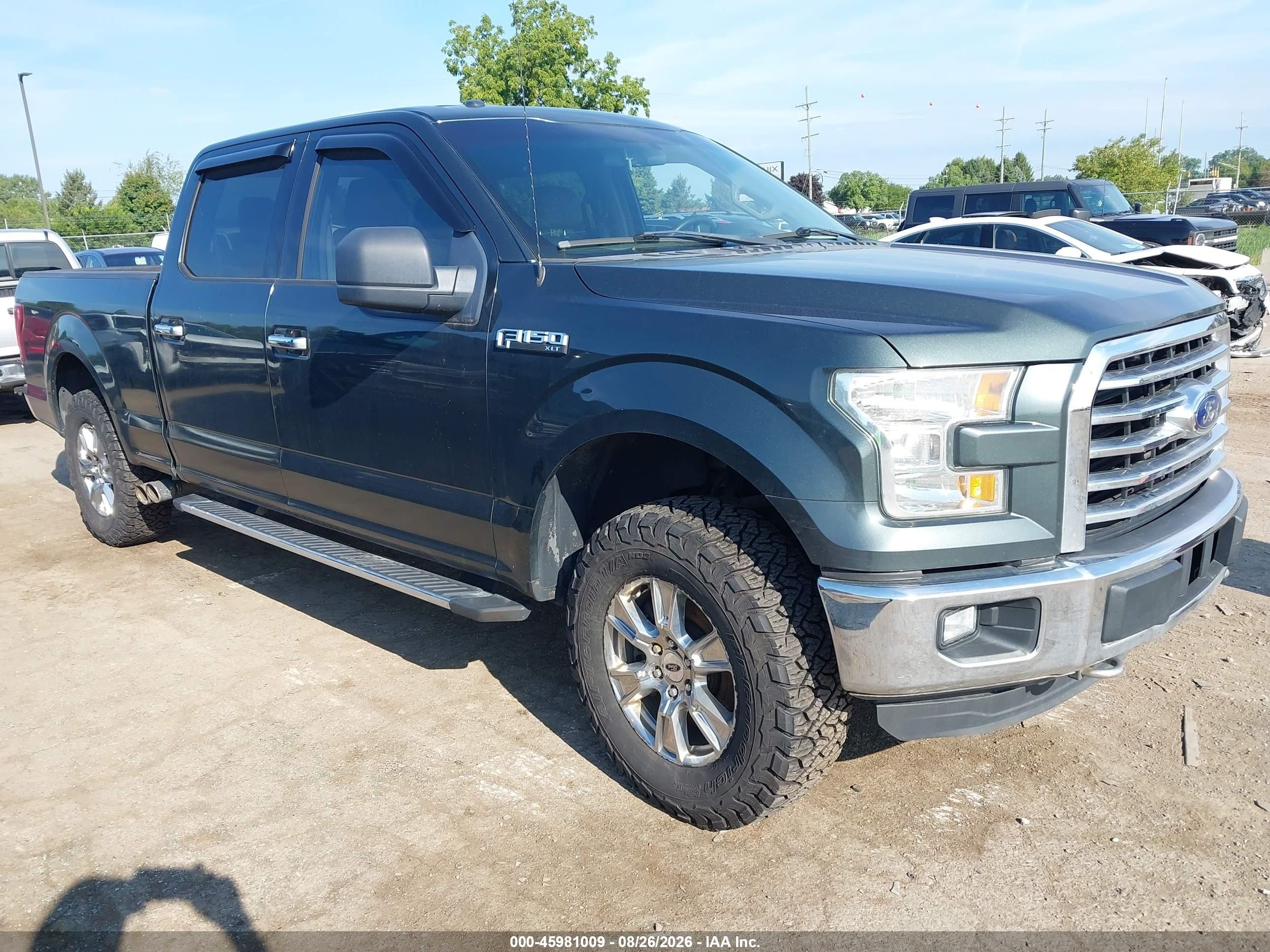 2015 Ford F-150 Xlt Gray vin: 1FTFW1EF3FFB49603