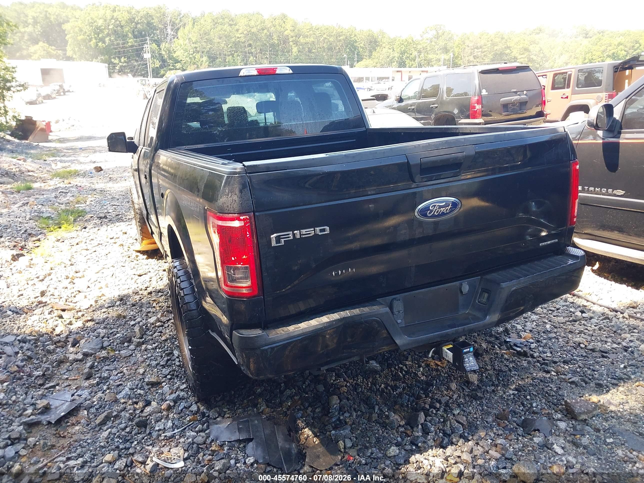 2015 Ford F-150 Xl Black vin: 1FTFW1EF3FKD73977
