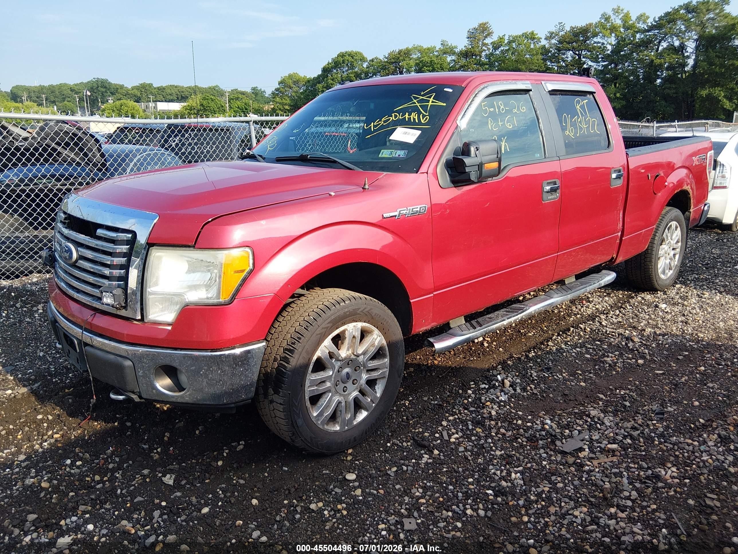 2011 Ford F-150 Xlt Red vin: 1FTFW1EF4BFB06396