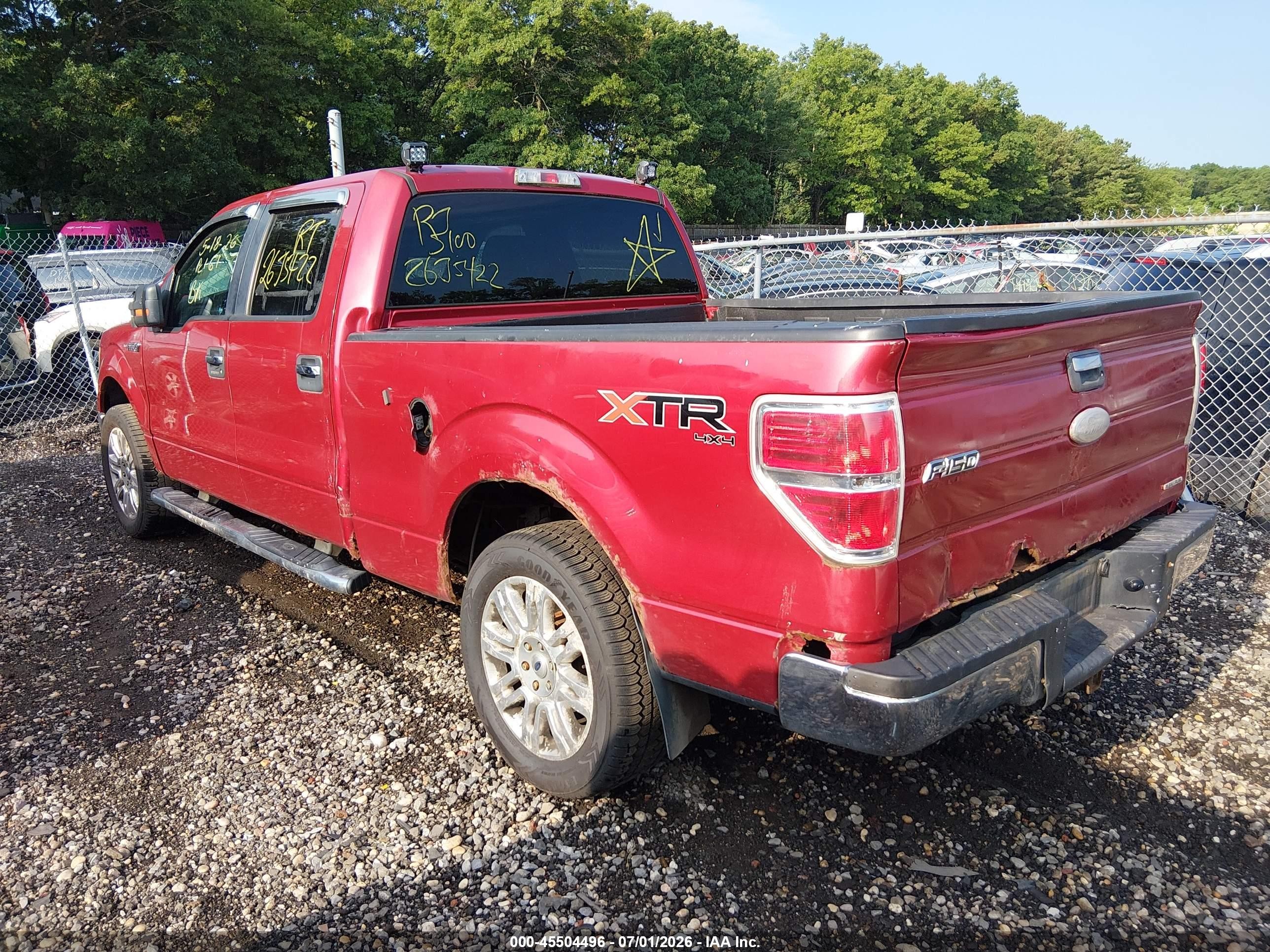 2011 Ford F-150 Xlt Red vin: 1FTFW1EF4BFB06396