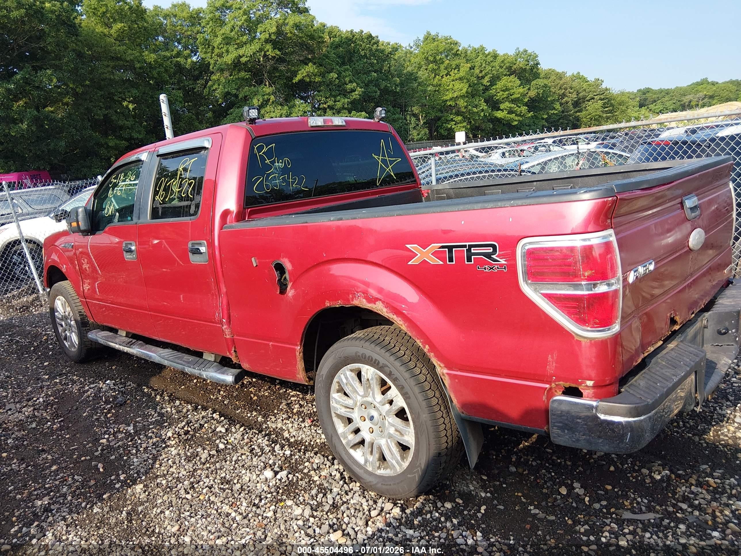 2011 Ford F-150 Xlt Red vin: 1FTFW1EF4BFB06396