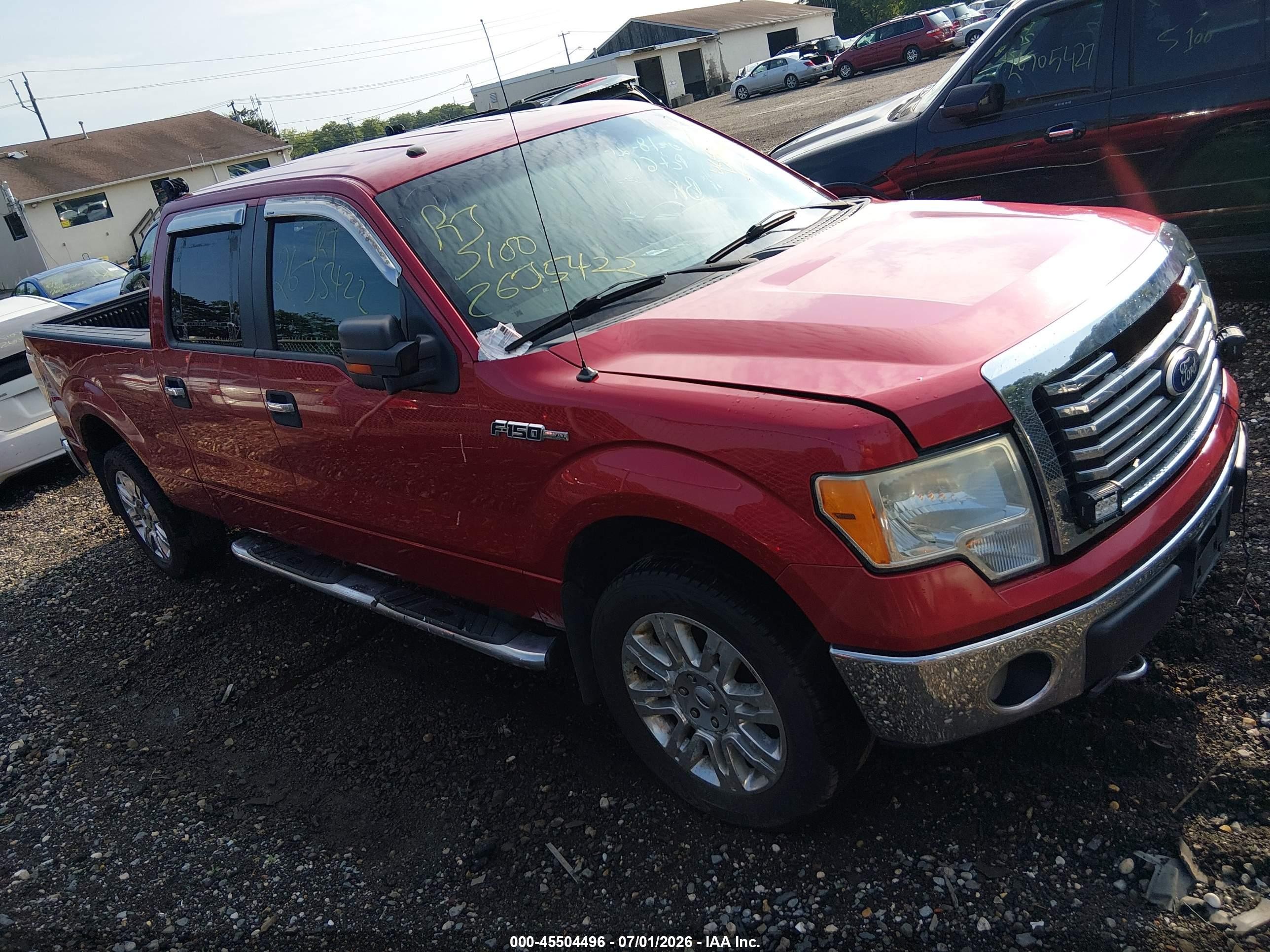 2011 Ford F-150 Xlt Red vin: 1FTFW1EF4BFB06396