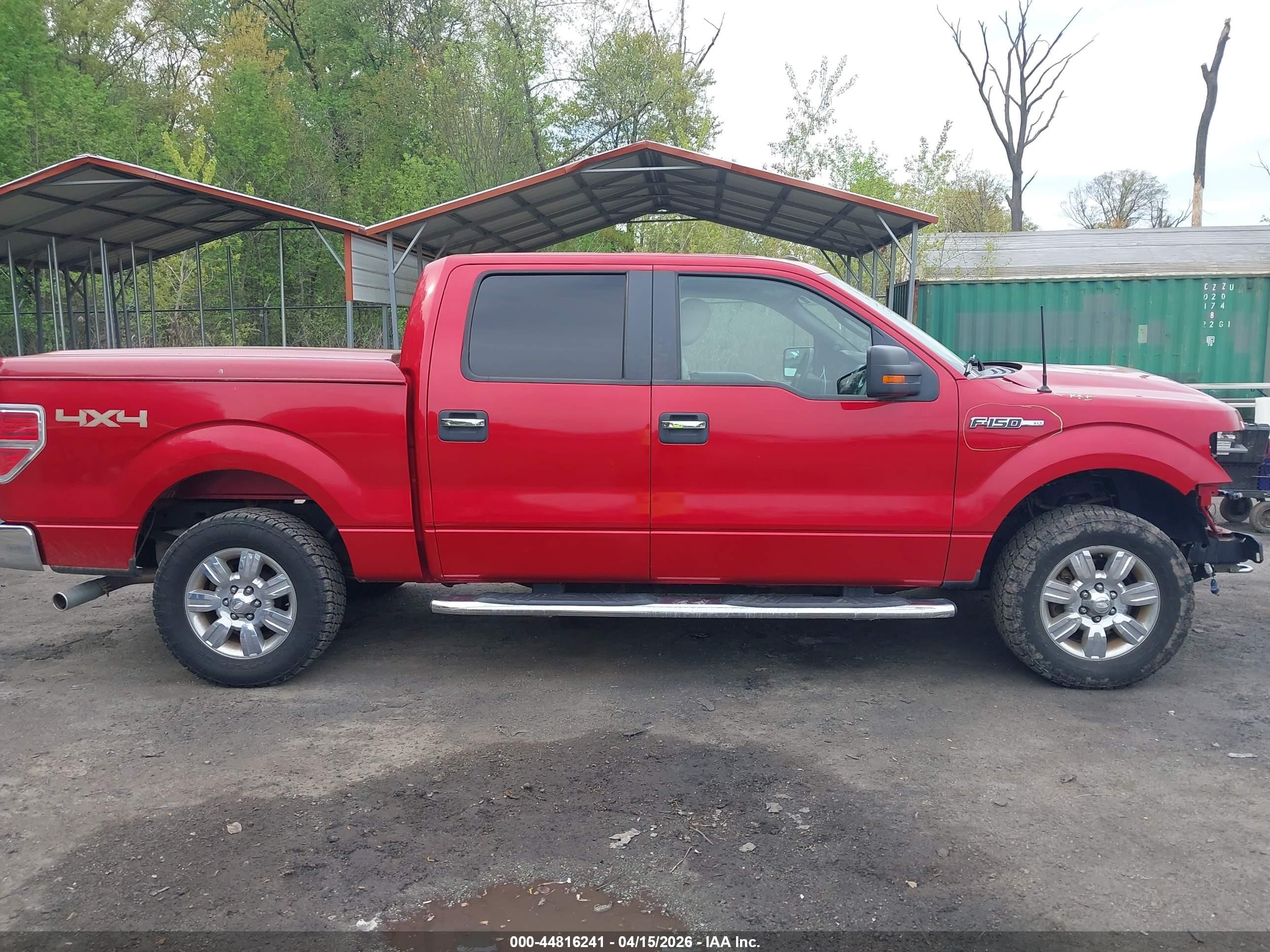 2012 Ford F-150 Xlt Red vin: 1FTFW1EF4CFC90370