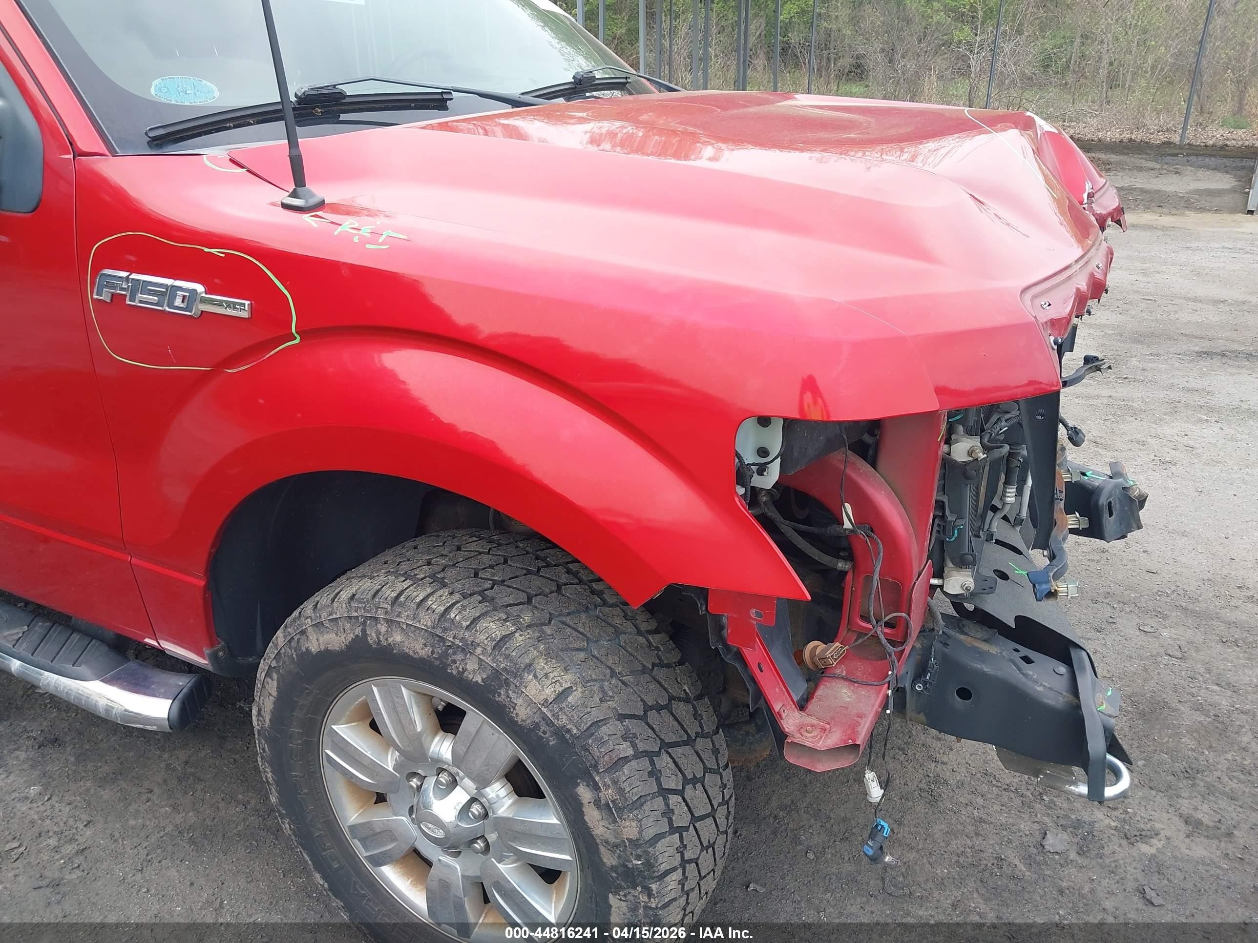 2012 Ford F-150 Xlt Red vin: 1FTFW1EF4CFC90370