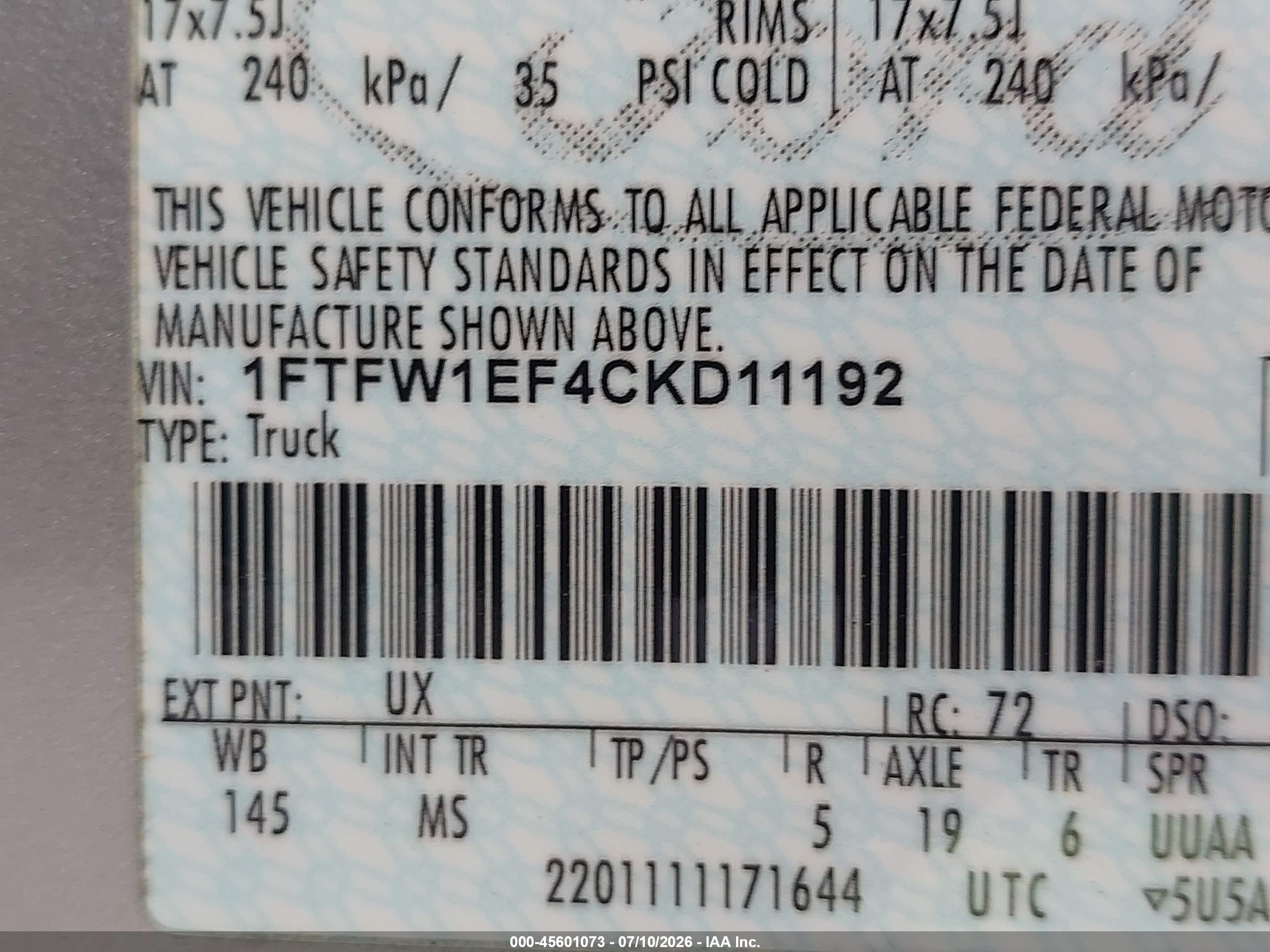 2012 Ford F-150 Xlt Silver vin: 1FTFW1EF4CKD11192