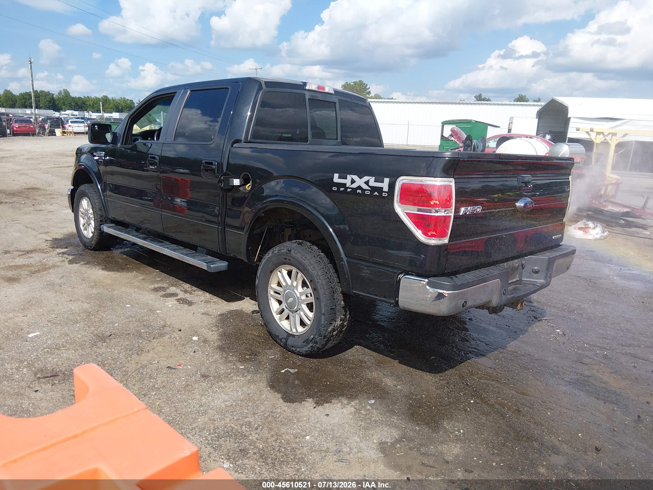 2013 Ford F-150 Lariat Black vin: 1FTFW1EF4DFC69925