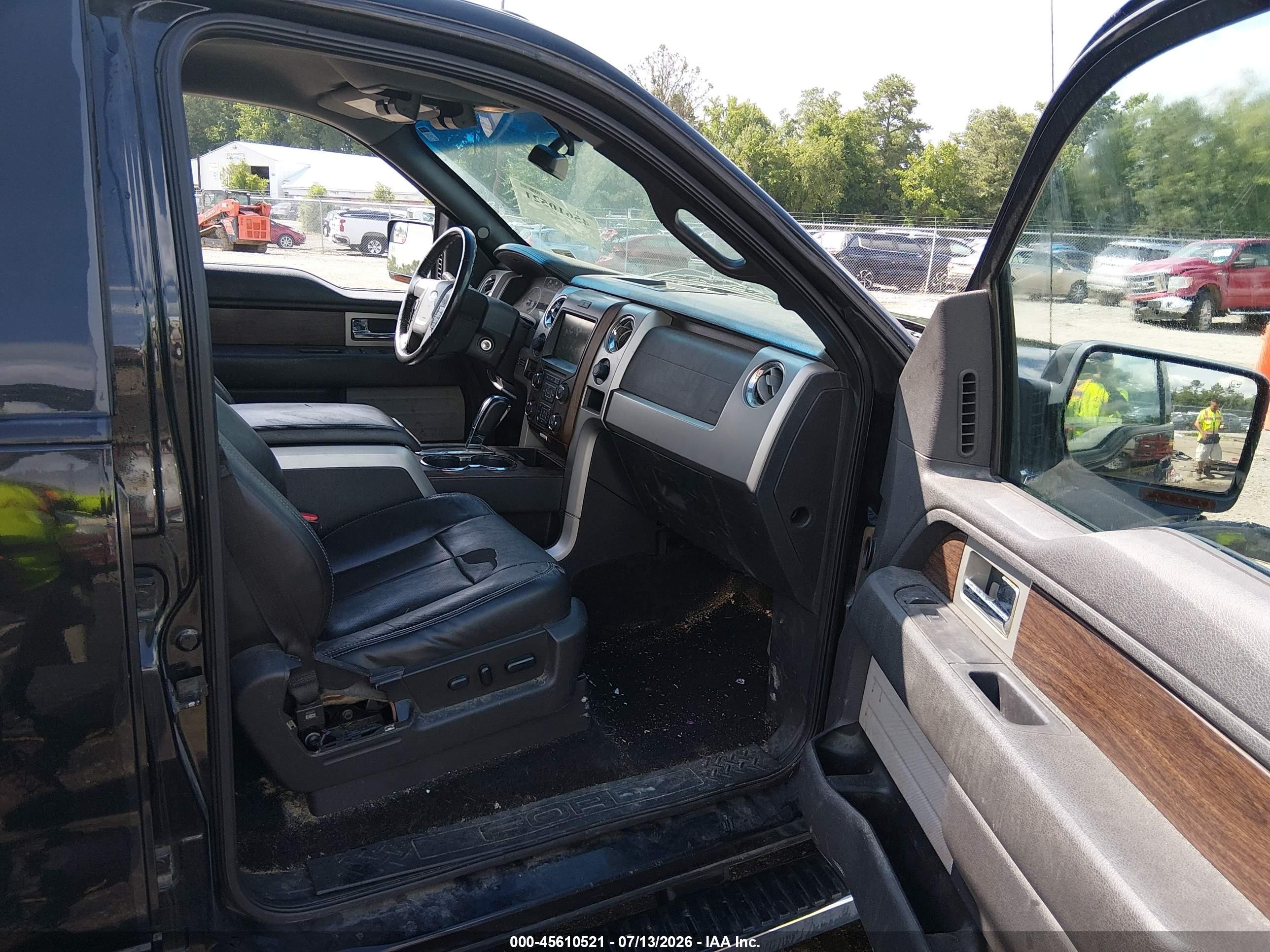2013 Ford F-150 Lariat Black vin: 1FTFW1EF4DFC69925
