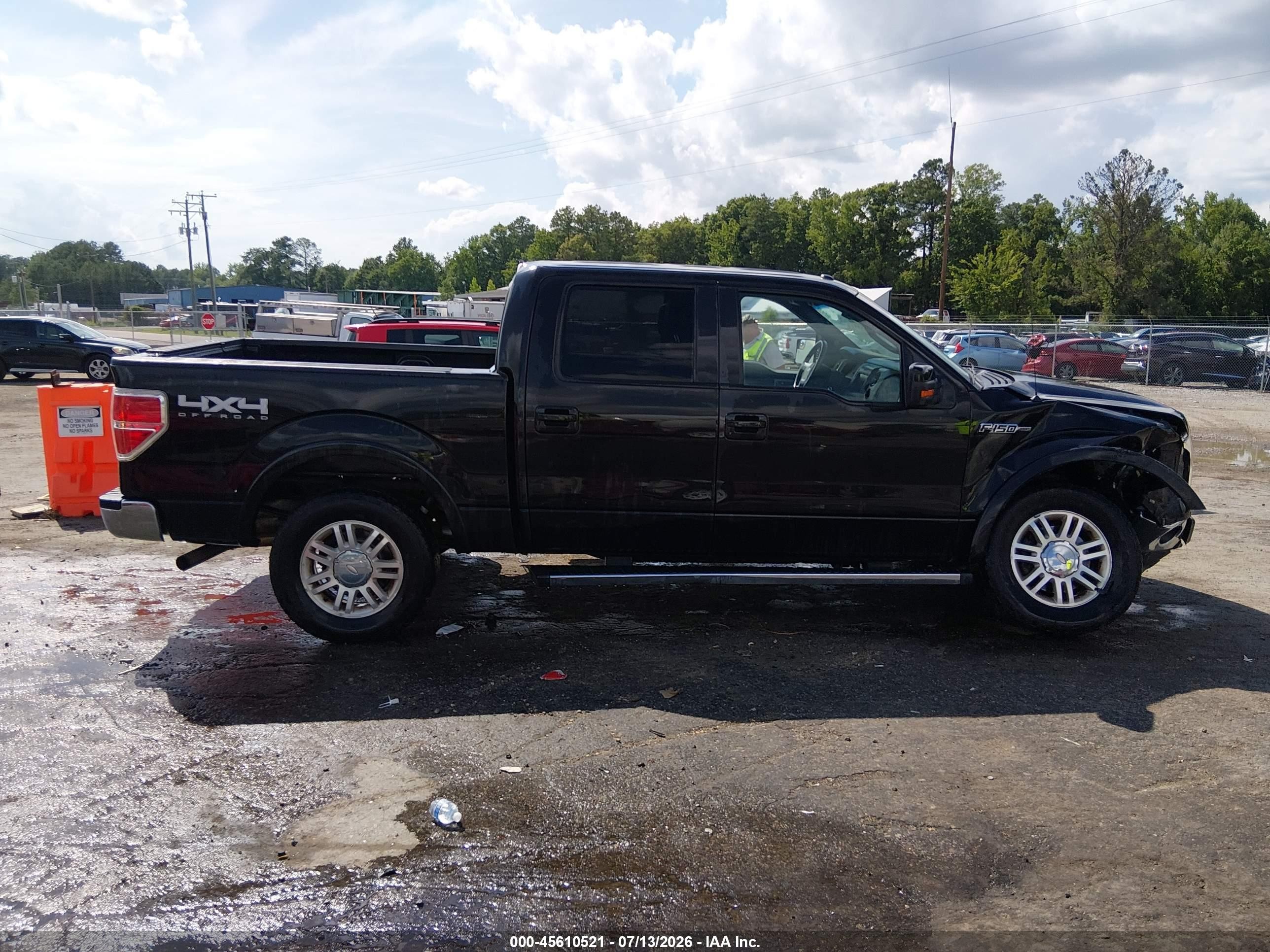 2013 Ford F-150 Lariat Black vin: 1FTFW1EF4DFC69925