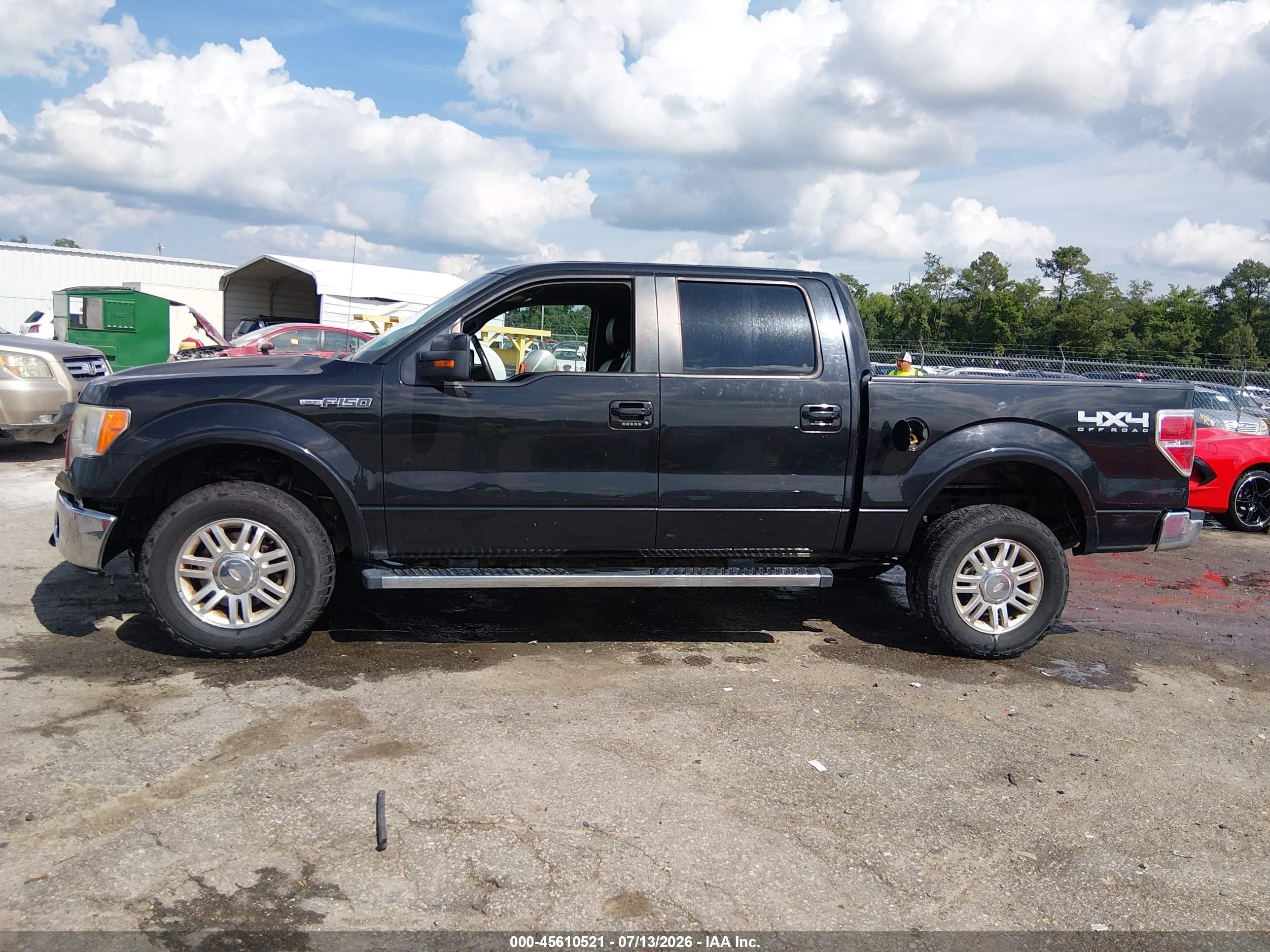 2013 Ford F-150 Lariat Black vin: 1FTFW1EF4DFC69925