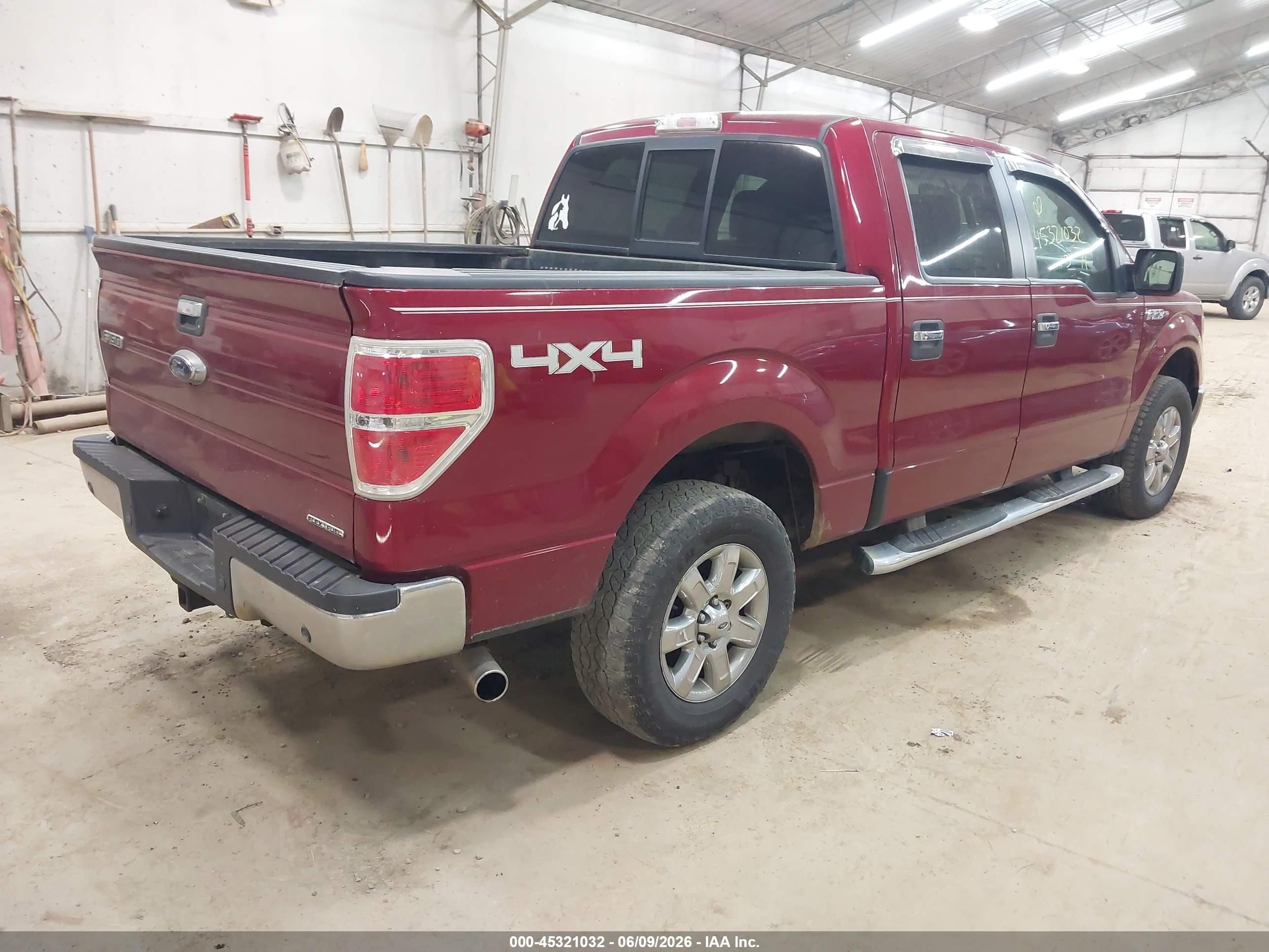 2013 Ford F-150 Xlt Burgundy vin: 1FTFW1EF4DFD09467