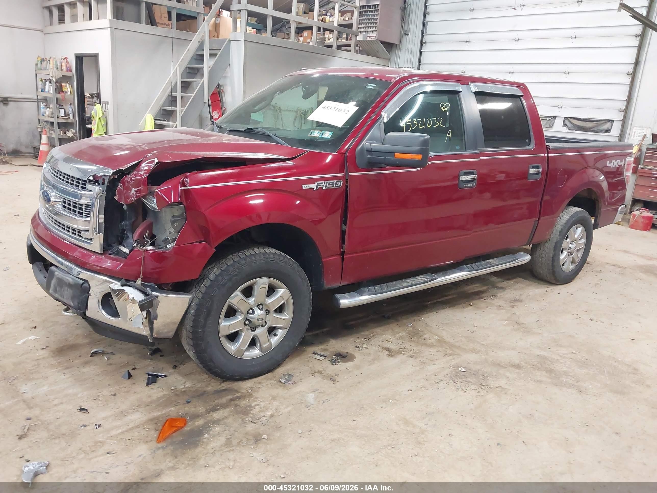 2013 Ford F-150 Xlt Burgundy vin: 1FTFW1EF4DFD09467