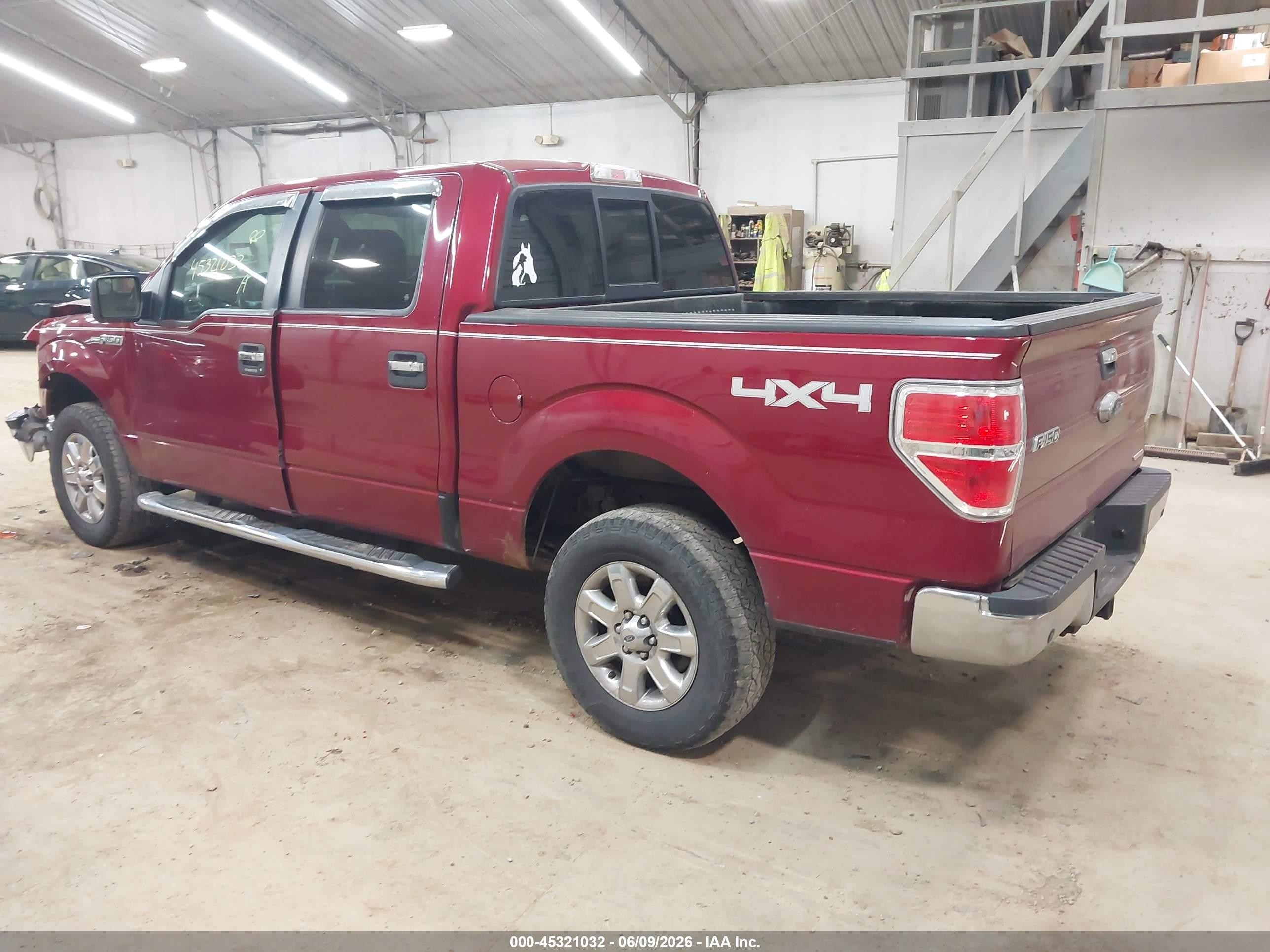 2013 Ford F-150 Xlt Burgundy vin: 1FTFW1EF4DFD09467