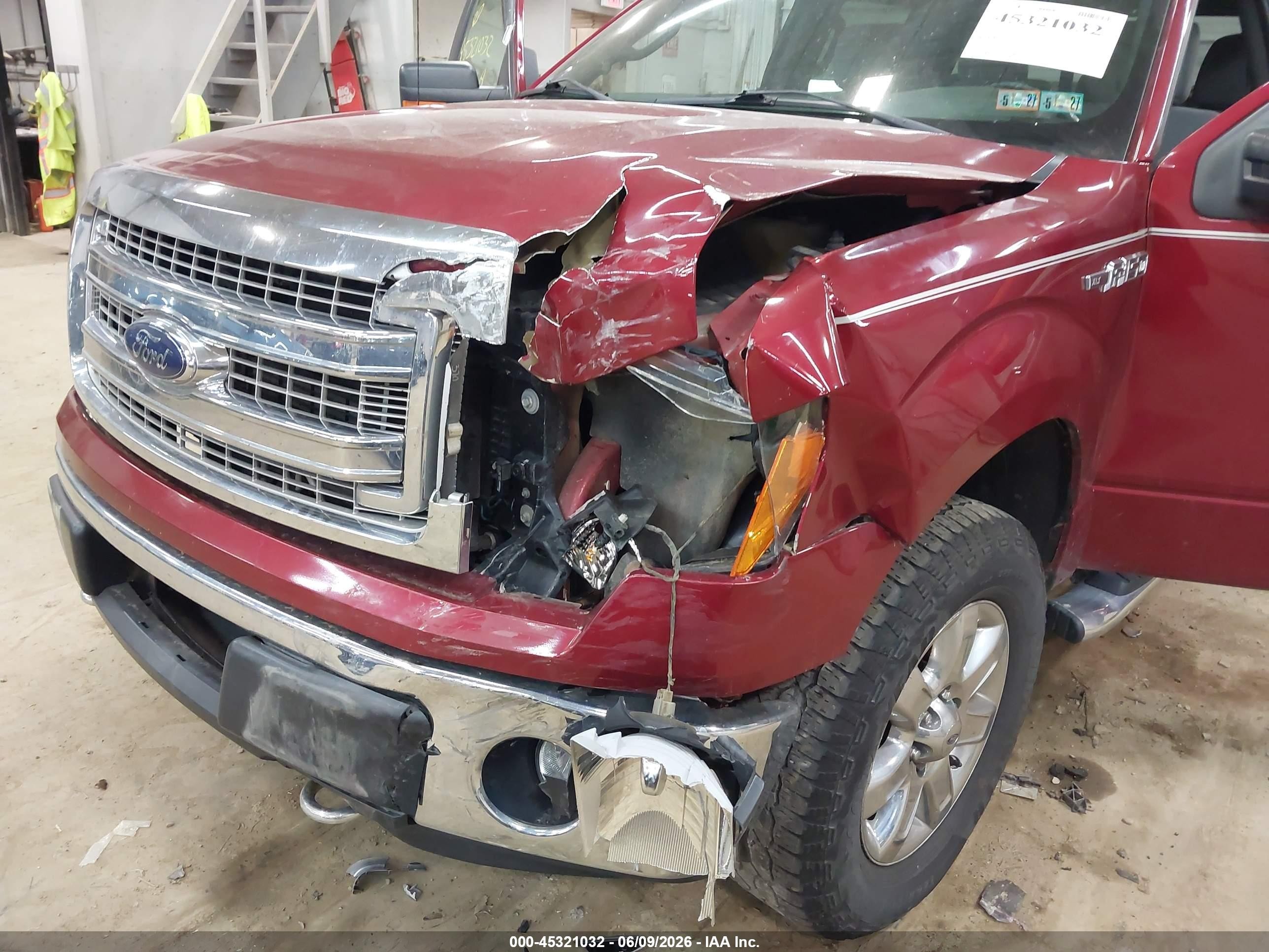 2013 Ford F-150 Xlt Burgundy vin: 1FTFW1EF4DFD09467