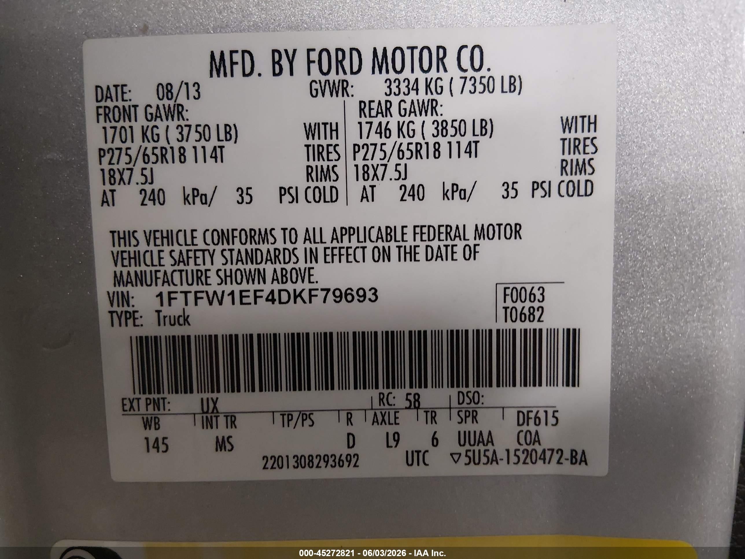 2013 Ford F-150 Xlt Silver vin: 1FTFW1EF4DKF79693