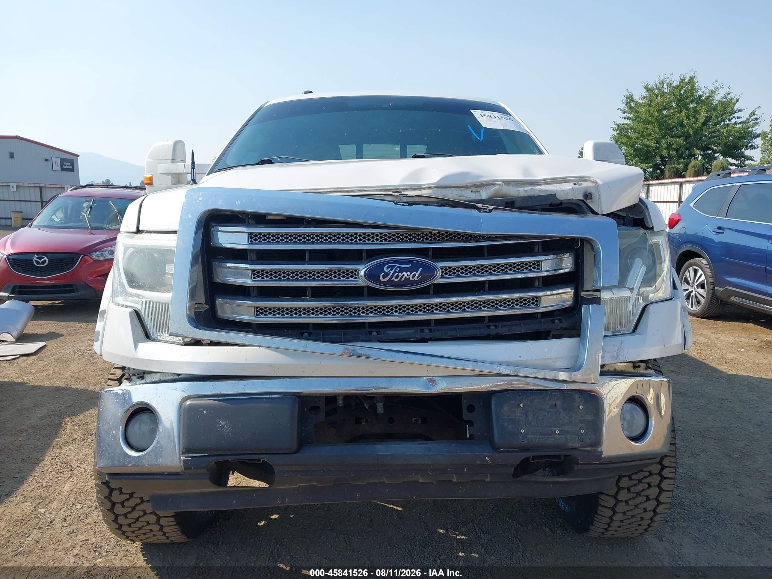 2014 Ford F-150 Lariat White vin: 1FTFW1EF4EFB04586